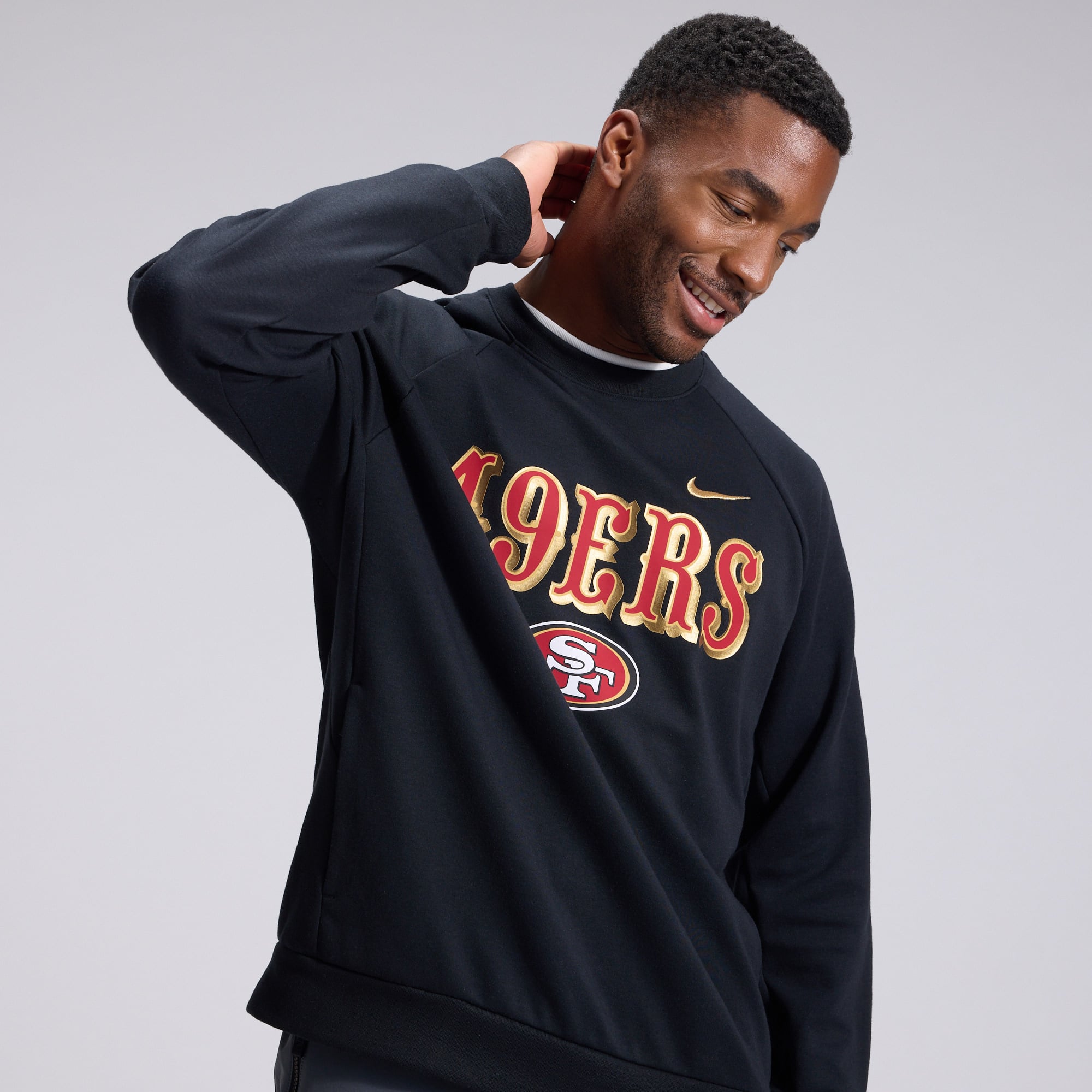 Sweat-shirt Nike Dri-FIT noir pour homme, collection San Francisco 49ers Rivalries