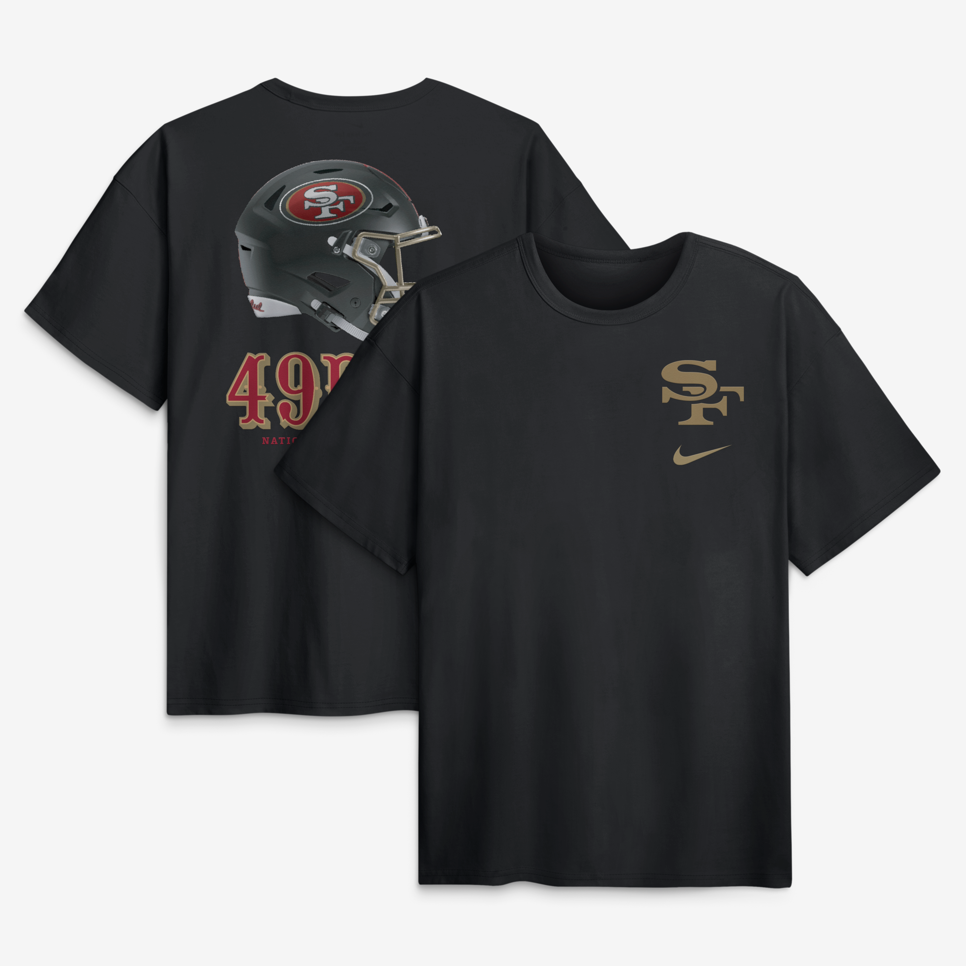 T-shirt Nike Max90 noir pour homme, collection San Francisco 49ers Rivalries