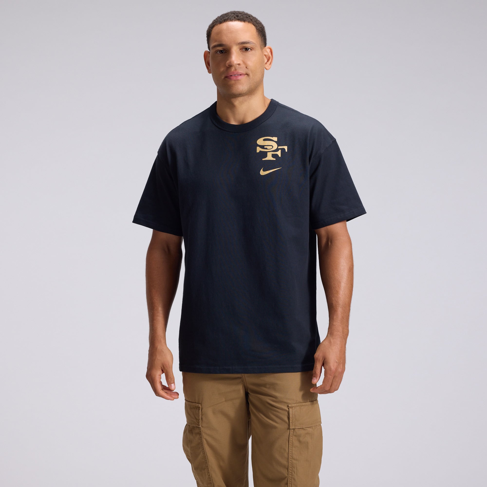 T-shirt Nike Max90 noir pour homme, collection San Francisco 49ers Rivalries