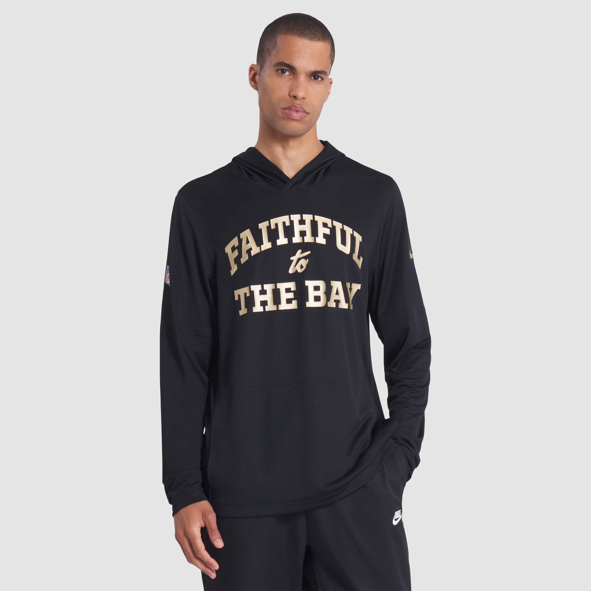 Men's Nike  Black San Francisco 49ers Rivalries Collection Sideline Dri-FIT Long Sleeve Hoodie T-Shirt