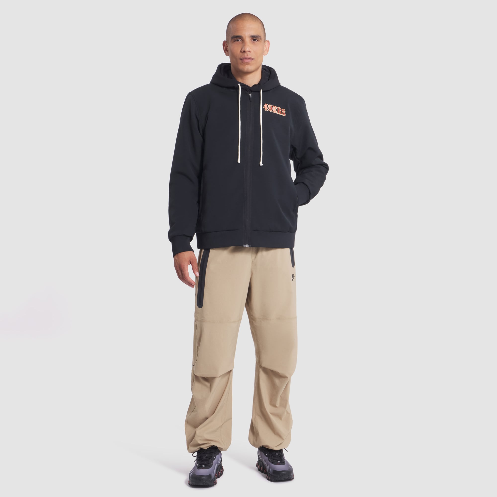 Men's Nike  Black San Francisco 49ers Rivalries Collection Sideline Full-Zip Bomber Jacket