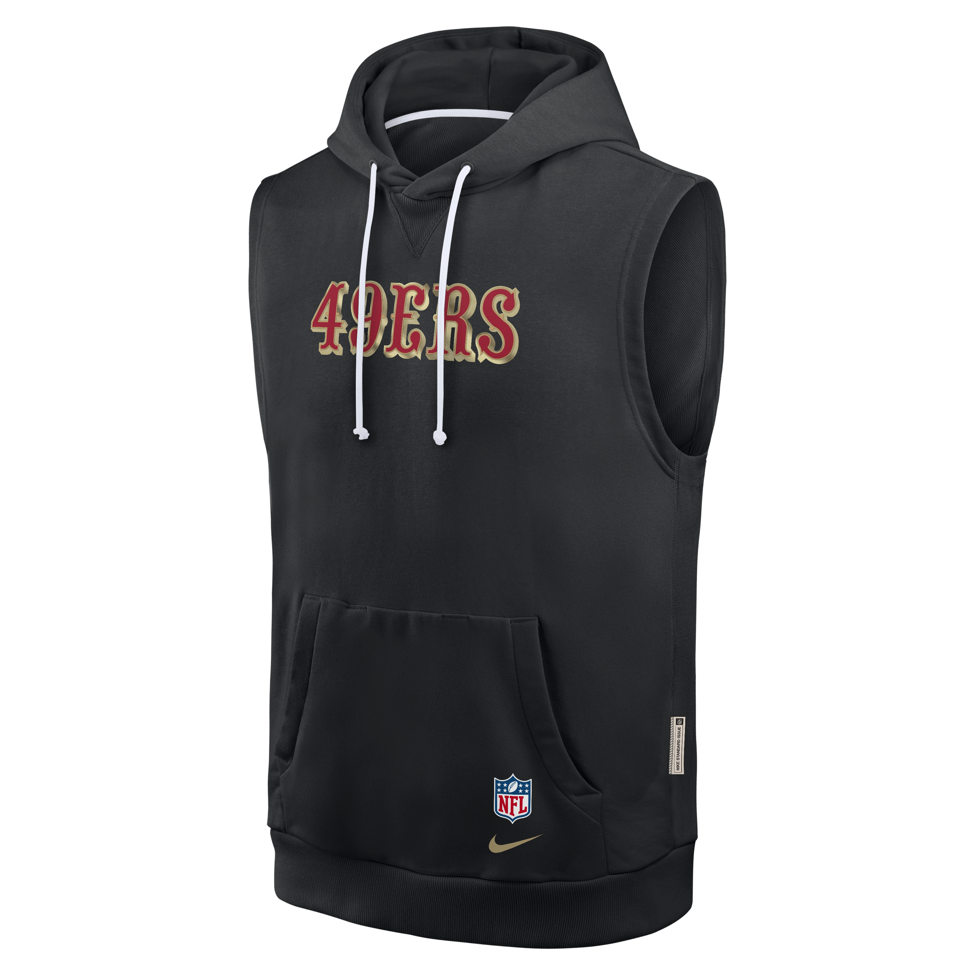 Sweat à capuche sans manches en polaire Nike pour homme, collection Rivalries des 49ers de San Francisco, noir.