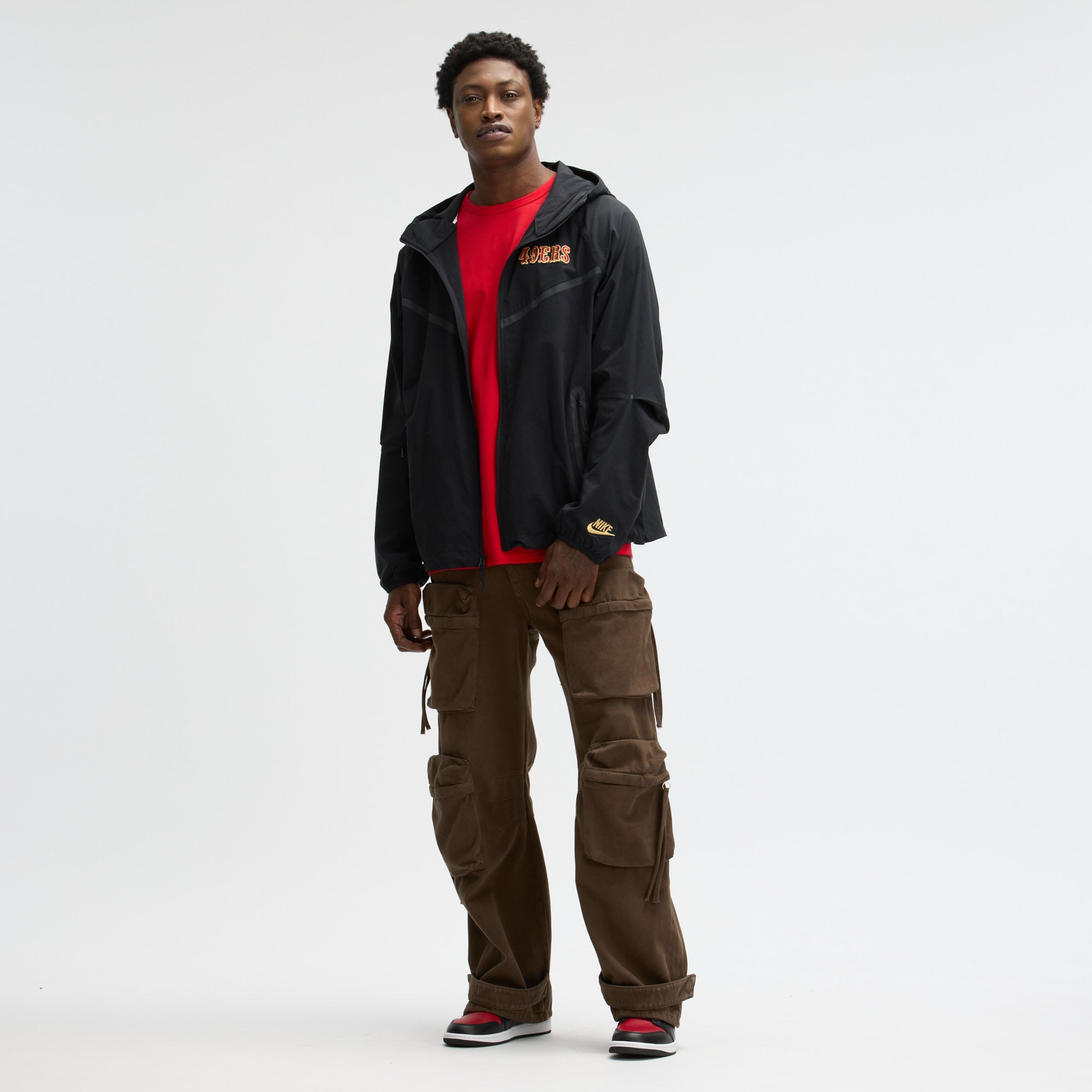 Veste zippée Nike noire pour homme, collection San Francisco 49ers Rivalries Tech Raglan