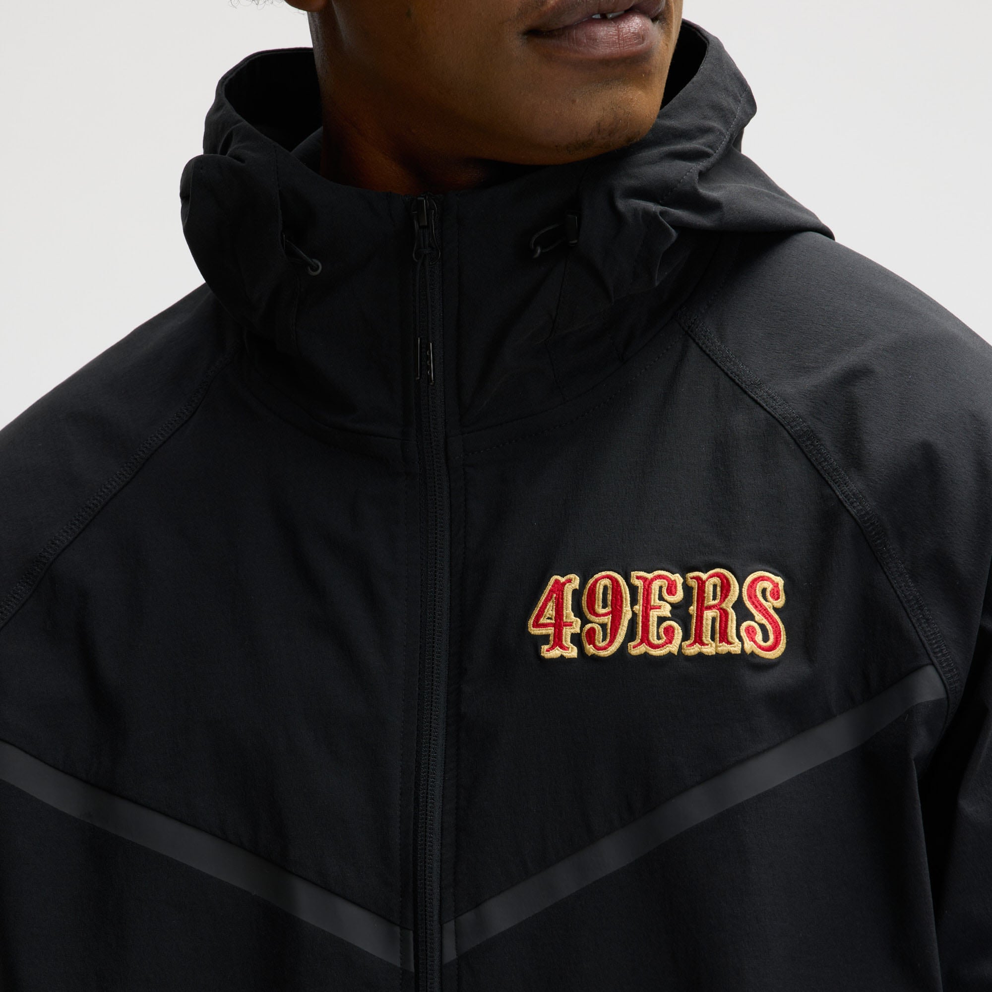 Veste zippée Nike noire pour homme, collection San Francisco 49ers Rivalries Tech Raglan
