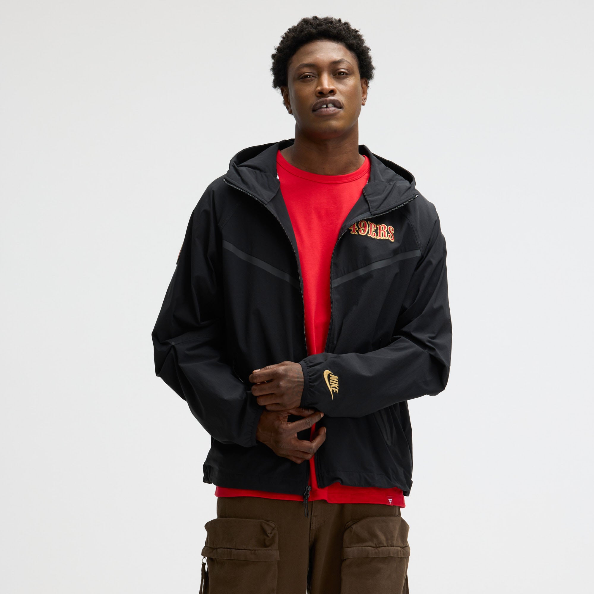 Veste zippée Nike noire pour homme, collection San Francisco 49ers Rivalries Tech Raglan