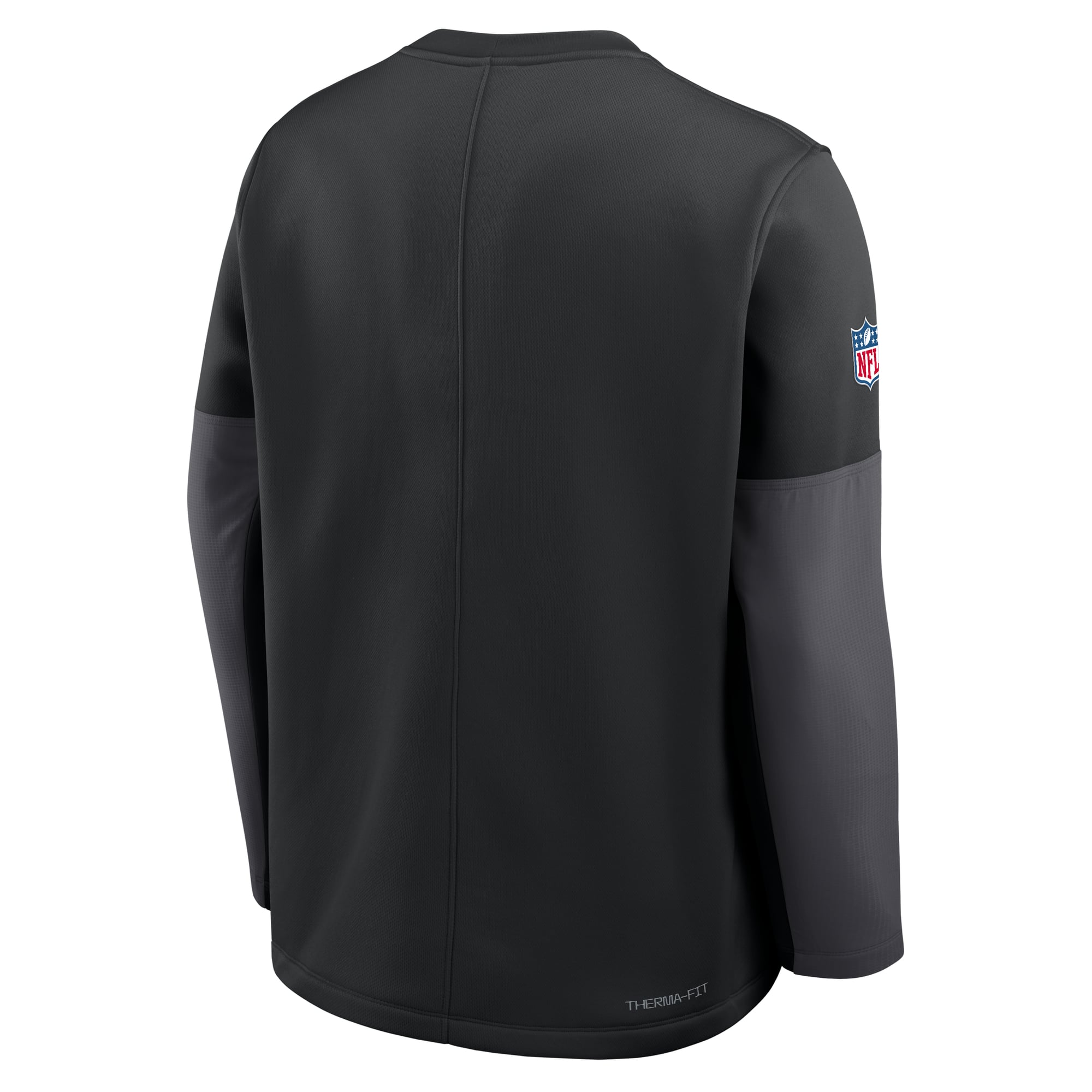 Men's Nike Black San Francisco 49ers Sideline Coaches Midweight Therma-FIT Crew Pullover