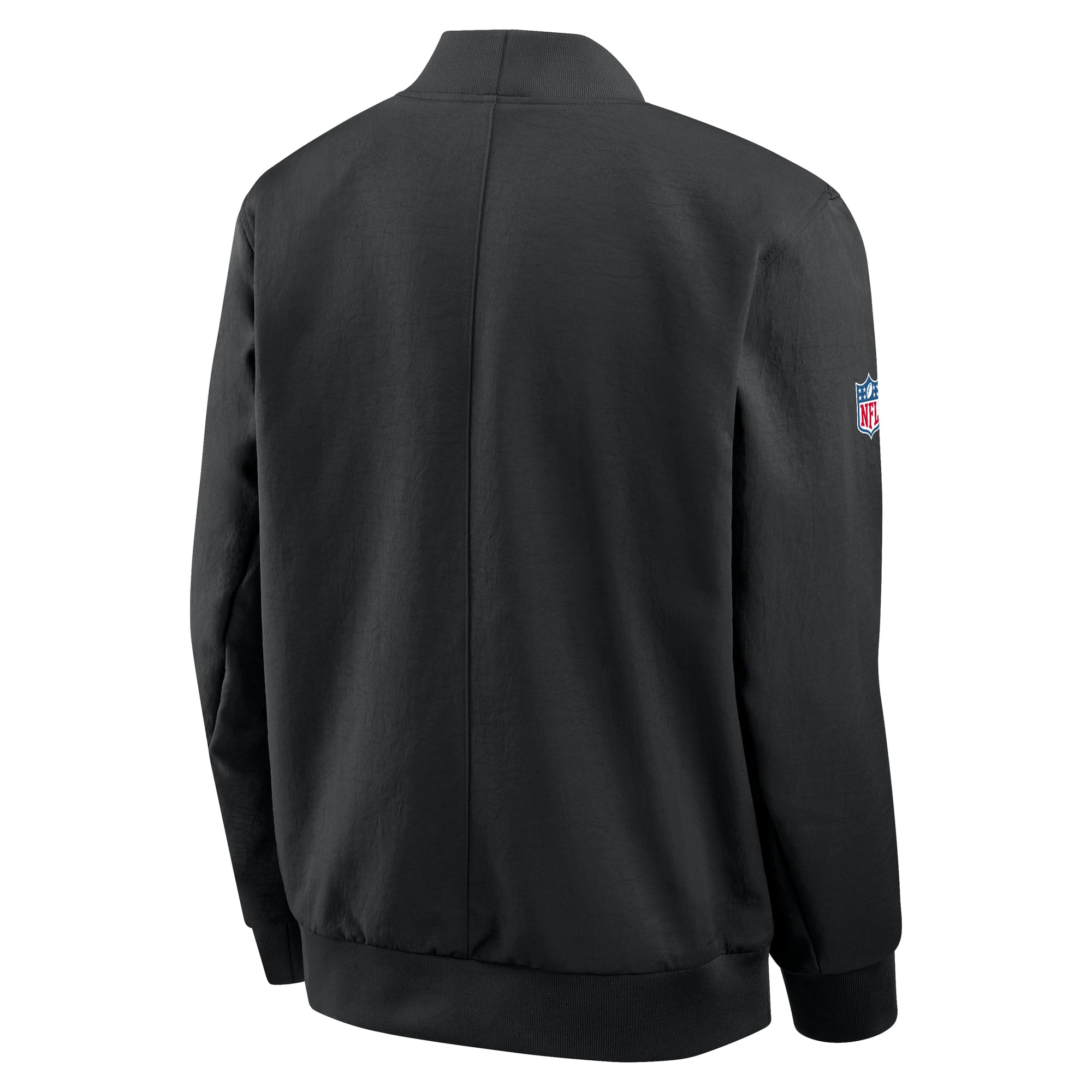 Veste bomber zippée intégrale Nike Dri-FIT pour homme, modèle Sideline des 49ers de San Francisco, noire, avec technologie blocage puissante.