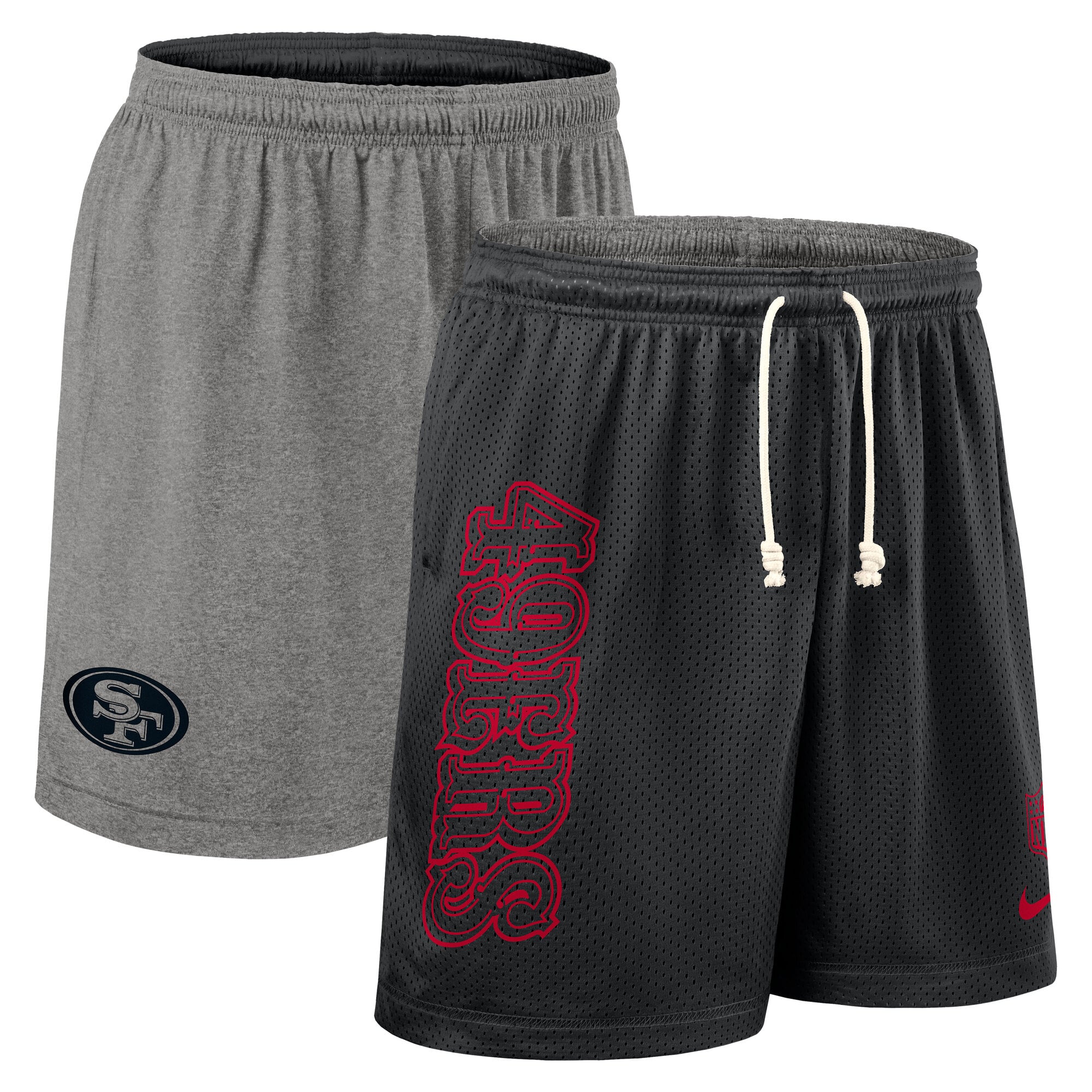 Men's Nike Black San Francisco 49ers Sideline Reversible Dri-FIT Shorts