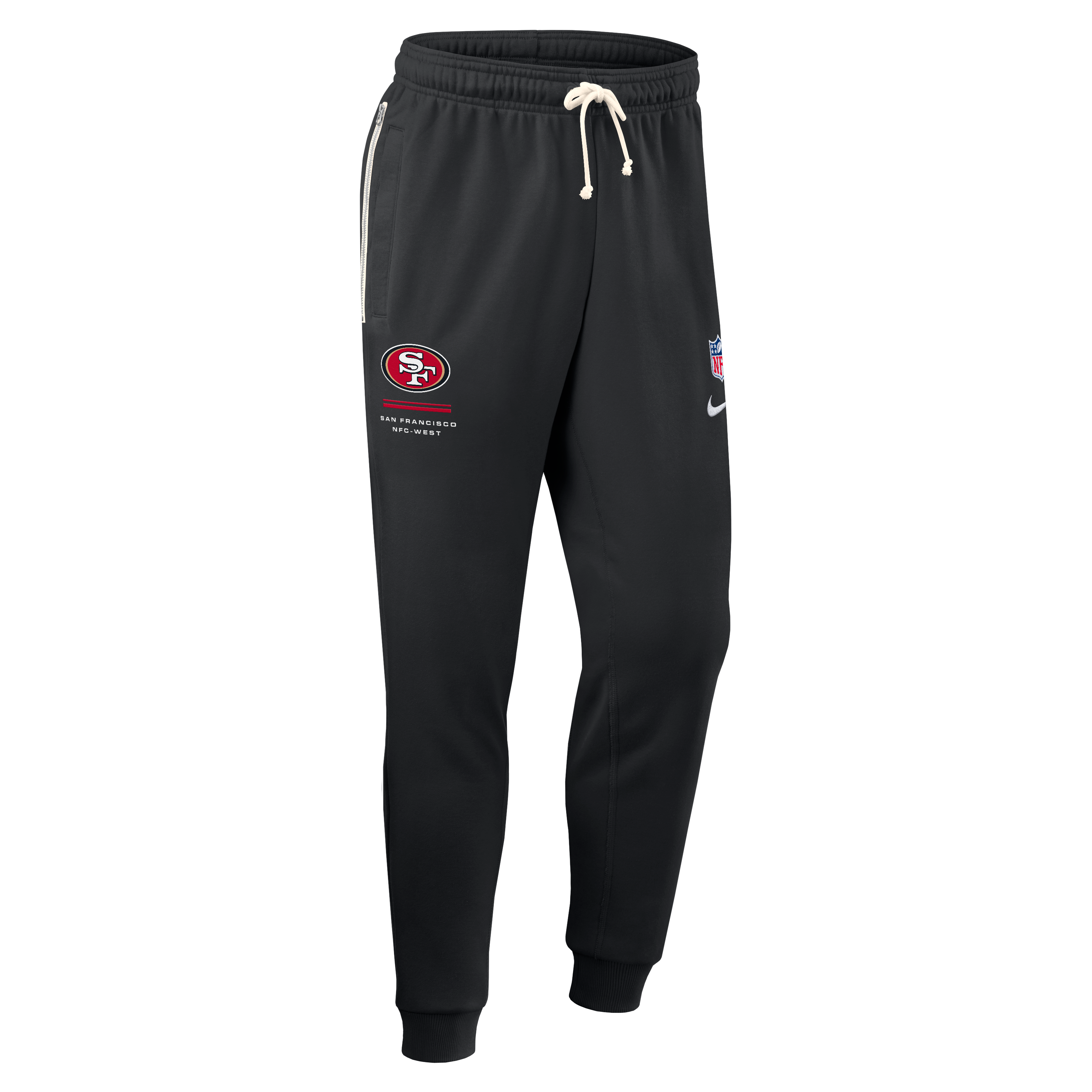 Pantalon Nike noir San Francisco 49ers Sideline Standard Issue Touchback Kick Dri-FIT Taper pour homme
