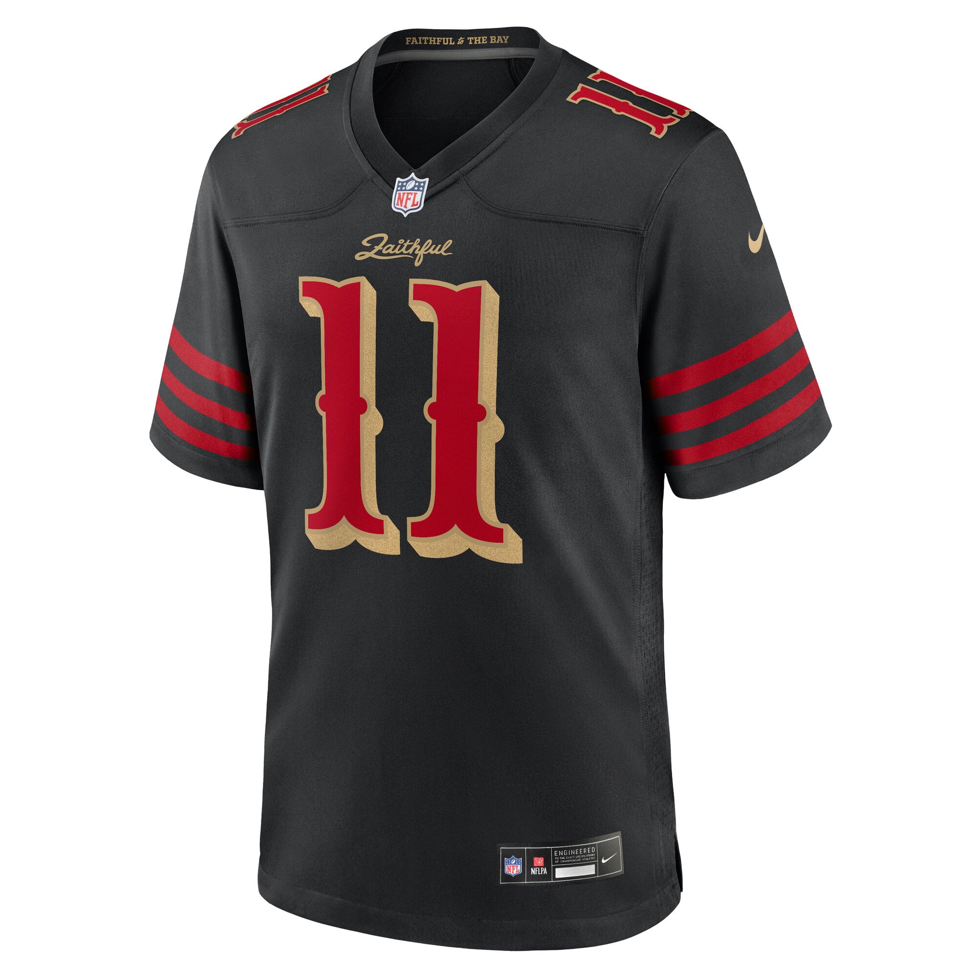Maillot de match Nike Brandon Aiyuk noir la collection Rivalries des 49ers San Francisco pour homme