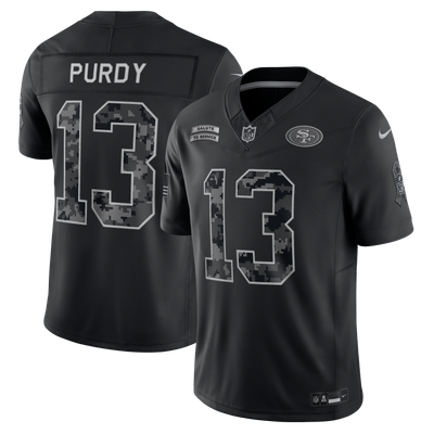 Brock Purdy San Francisco 49ers Nike 2026 Salute to Service Stitched Limited Jersey - Black
