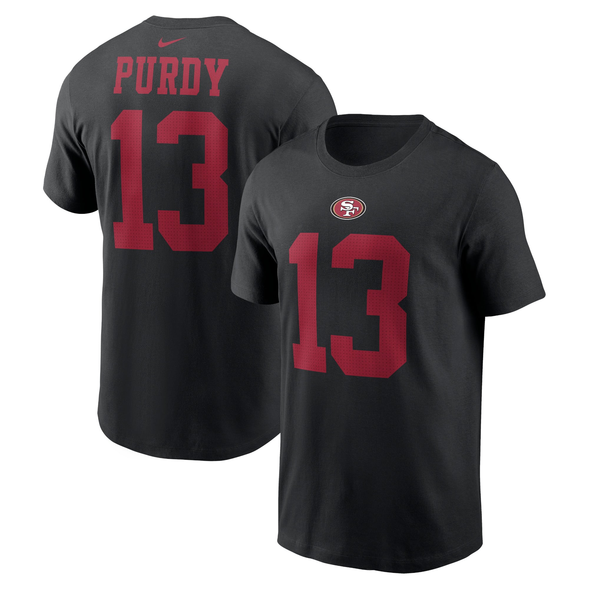 Men's Nike Brock Purdy Black San Francisco 49ers Name & Number T-Shirt