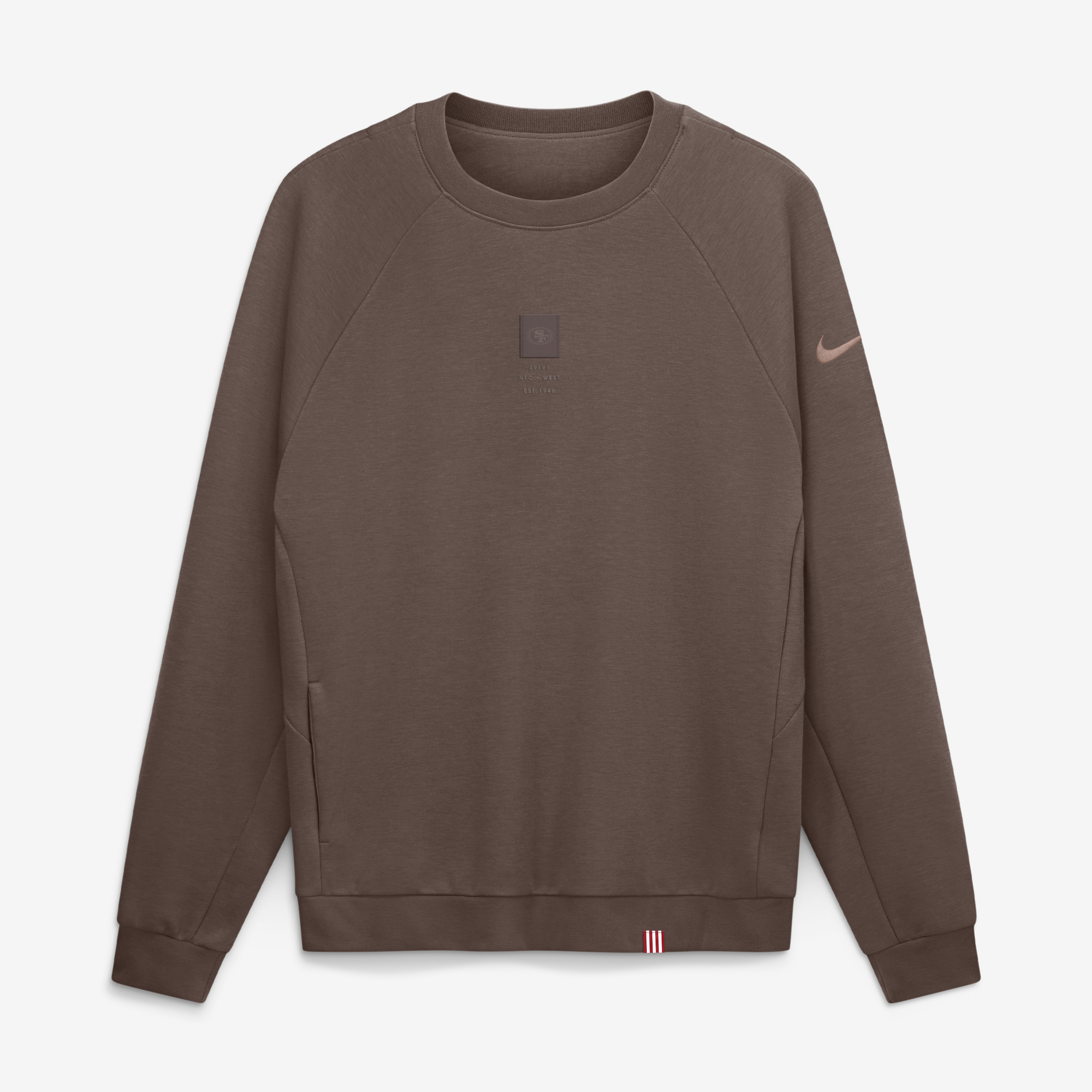 Sweat-shirt raglan Nike Dri-FIT marron San Francisco 49ers pour homme