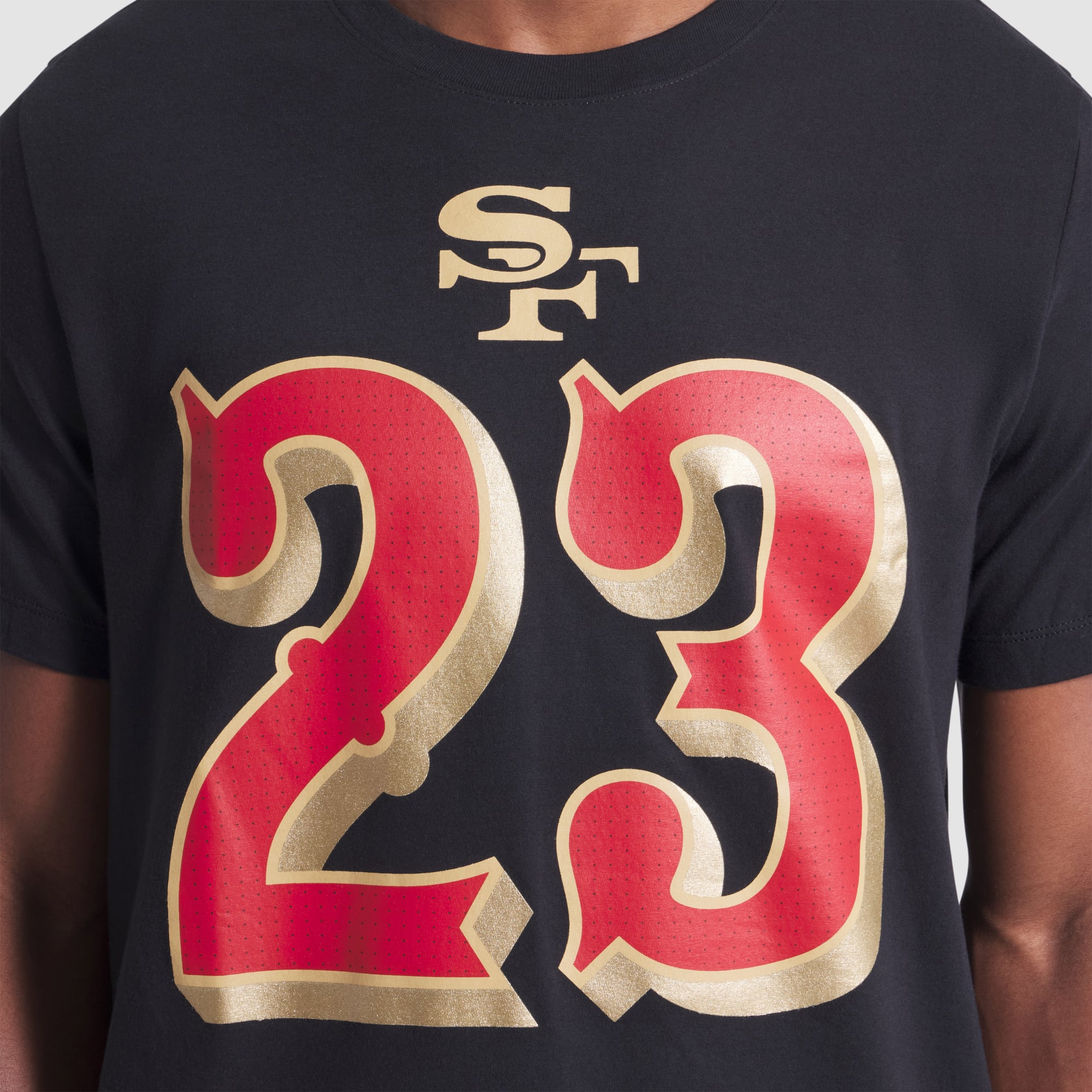 Men's Nike Christian McCaffrey Black San Francisco 49ers Rivalries Collection Player Name & Number T-Shirt