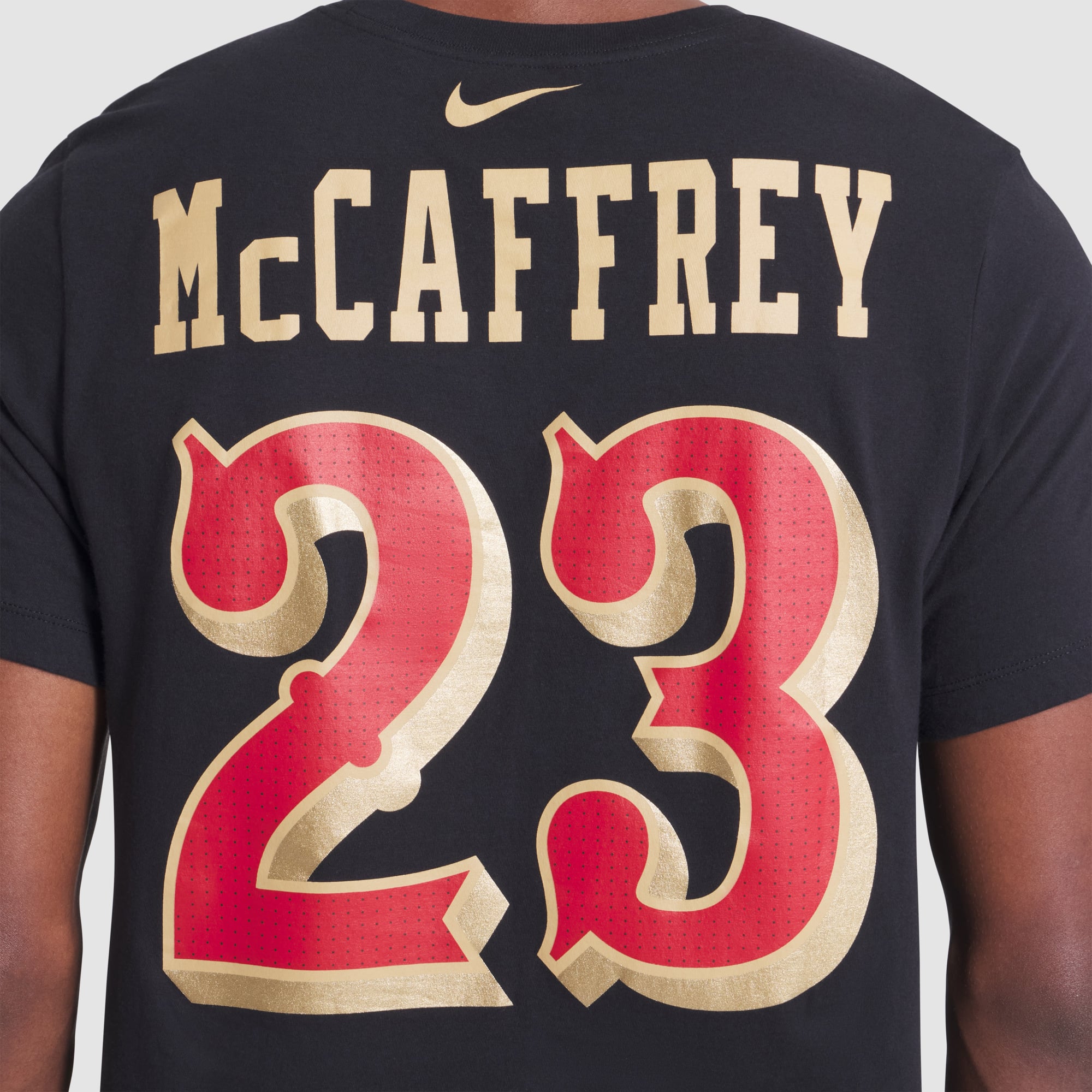 Men's Nike Christian McCaffrey Black San Francisco 49ers Rivalries Collection Player Name & Number T-Shirt