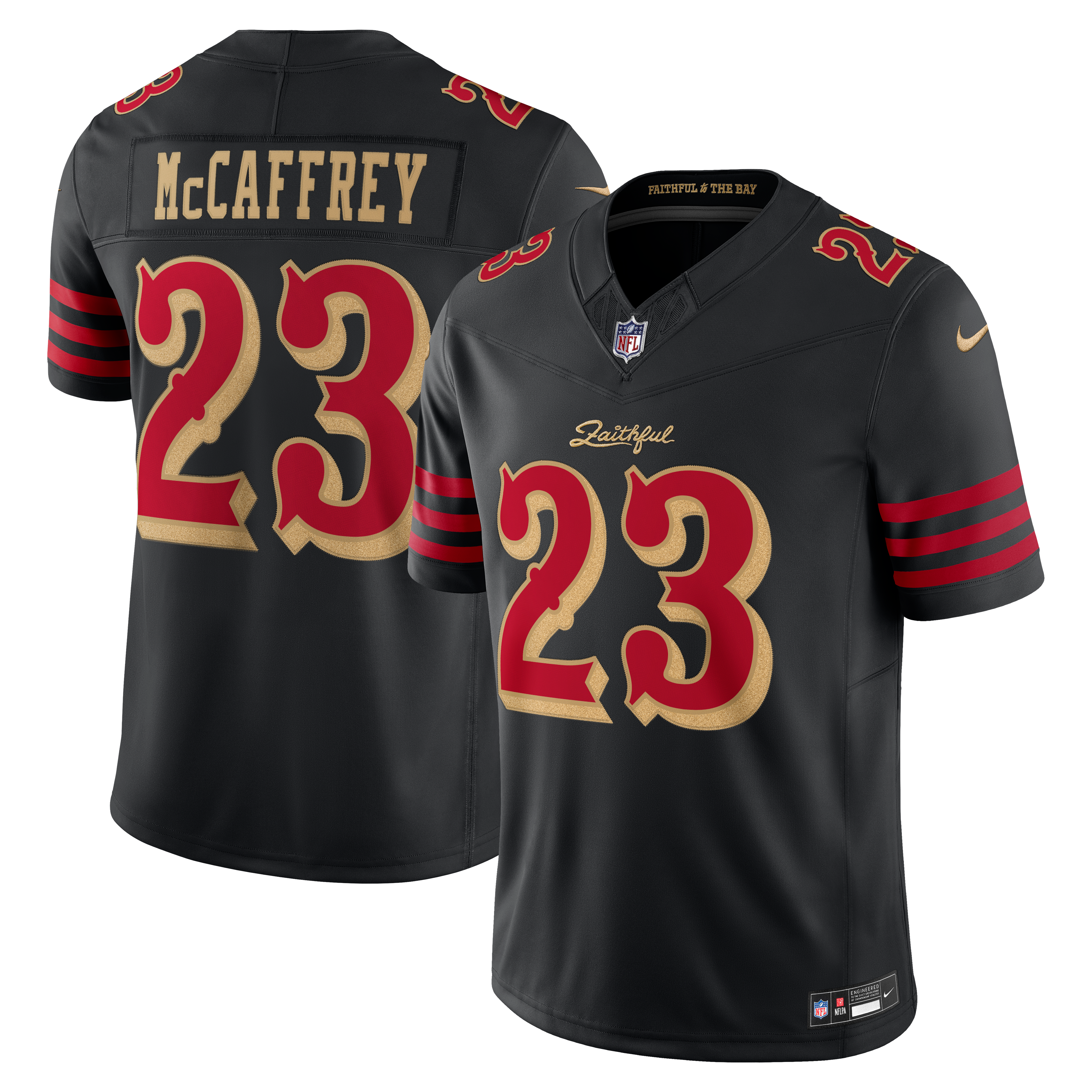 Men's Nike Christian McCaffrey Black San Francisco 49ers Rivalries Collection Stitched Limited Jersey