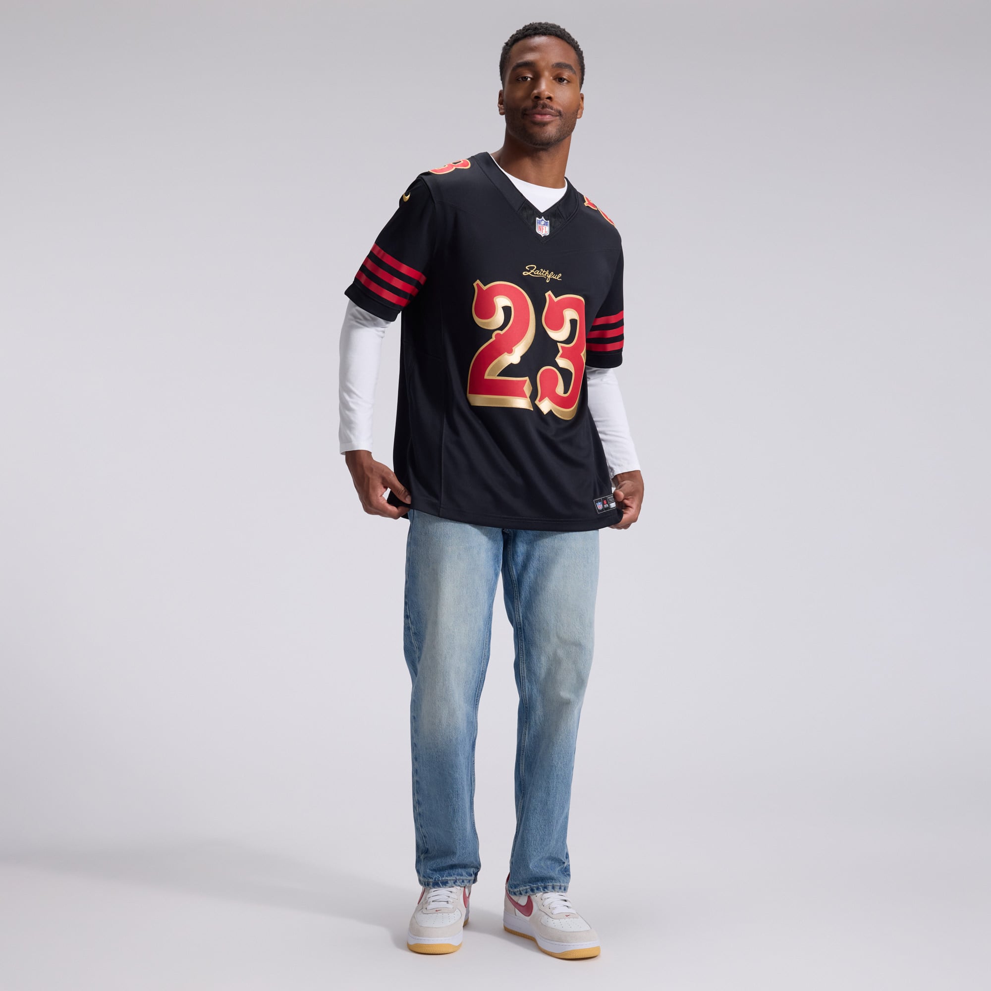 Men's Nike Christian McCaffrey Black San Francisco 49ers Rivalries Collection Stitched Limited Jersey