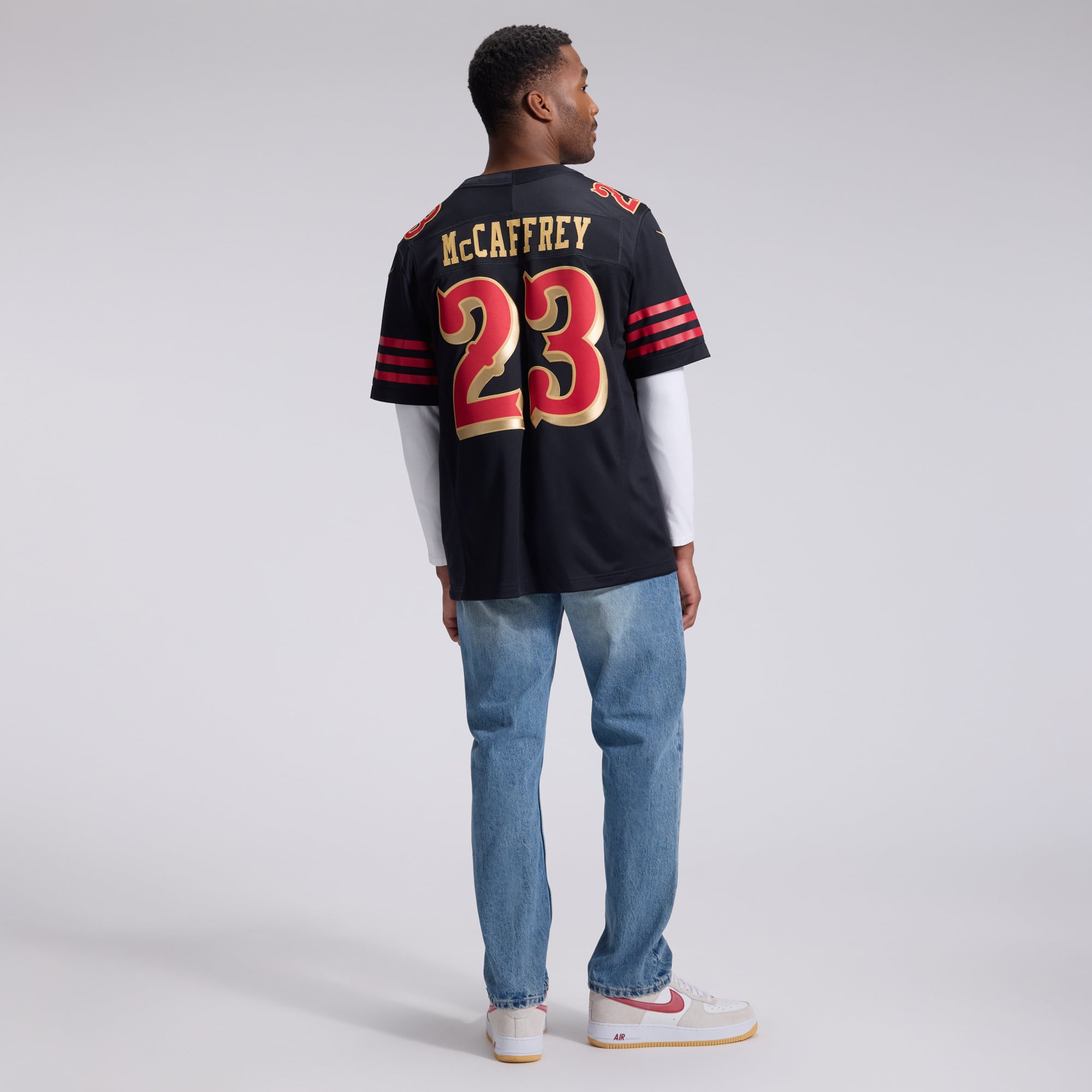 Men's Nike Christian McCaffrey Black San Francisco 49ers Rivalries Collection Stitched Limited Jersey