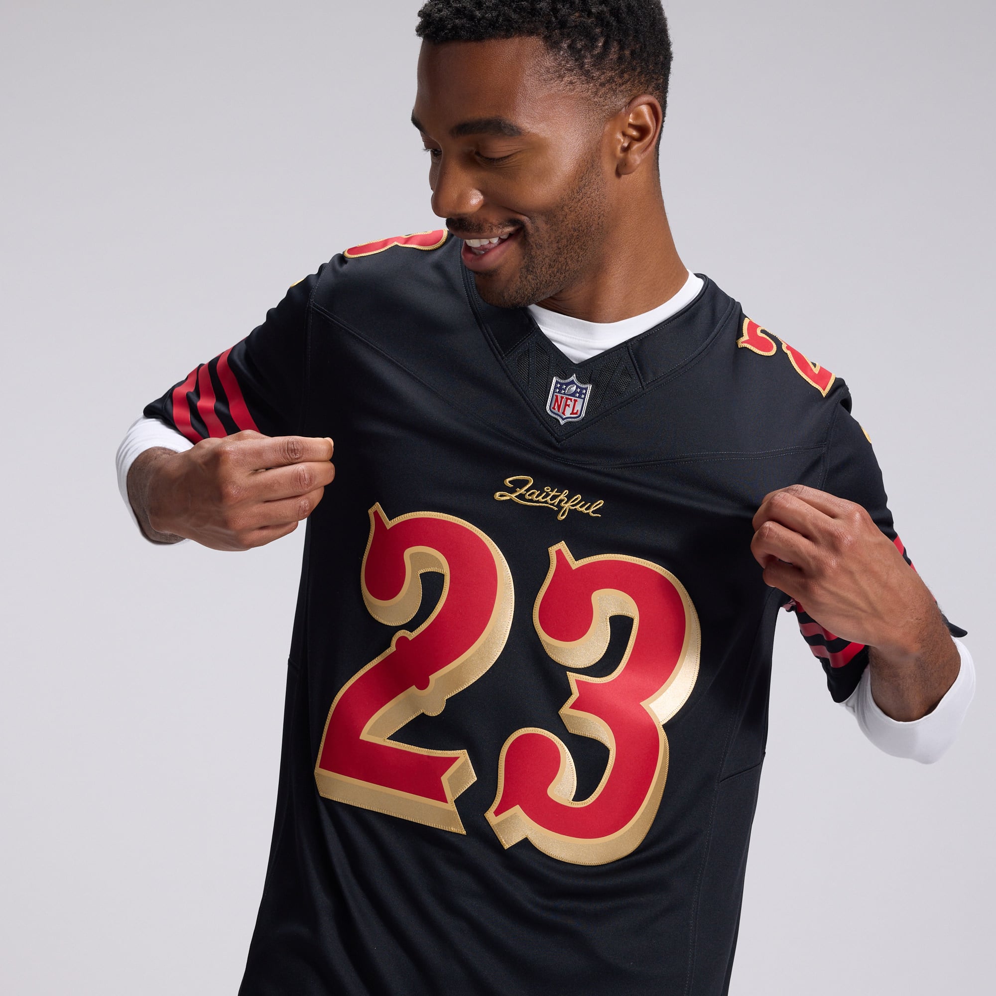 Men's Nike Christian McCaffrey Black San Francisco 49ers Rivalries Collection Stitched Limited Jersey