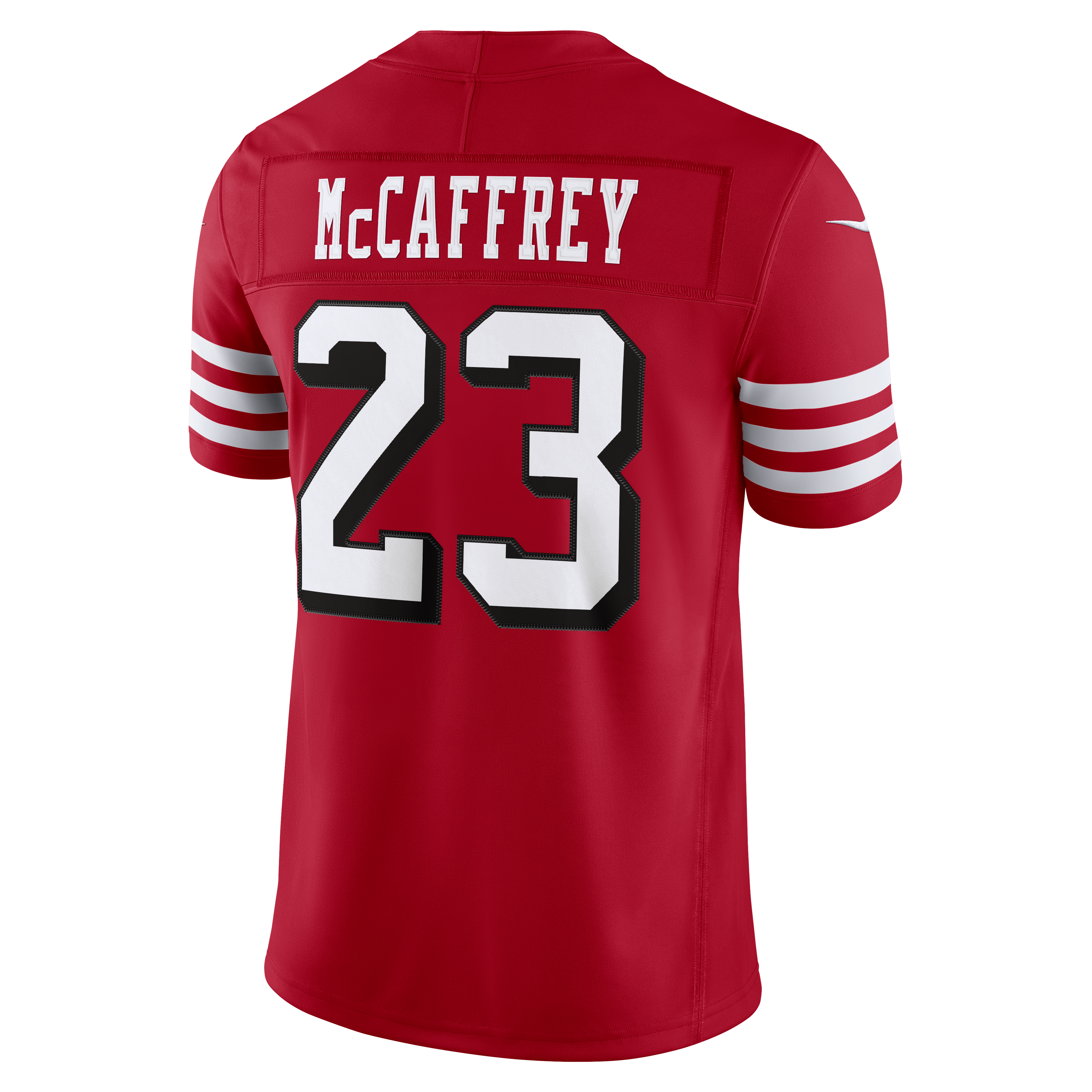 Men's Nike Christian McCaffrey Scarlet San Francisco 49ers Alternate Vapor F.U.S.E. Stitched Limited Jersey