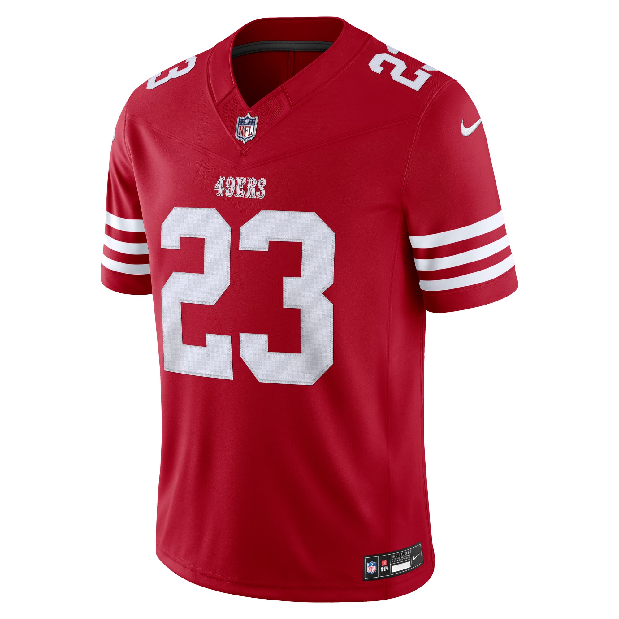 Men's Nike Christian McCaffrey Scarlet San Francisco 49ers Team Vapor F.U.S.E. Stitched Limited Jersey