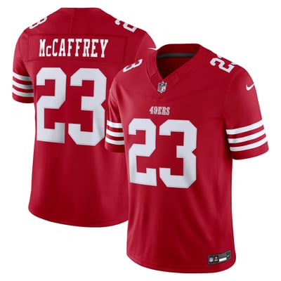 Maillot Nike Vapor F.U.S.E. Stitched Limited de Christian McCaffrey, San Francisco 49ers - Écarlate