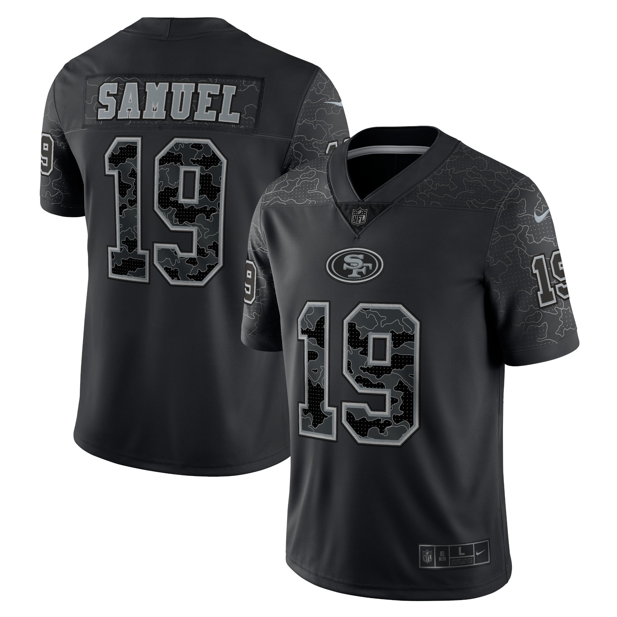 Men's Nike Deebo Samuel Black San Francisco 49ers RFLCTV Limited