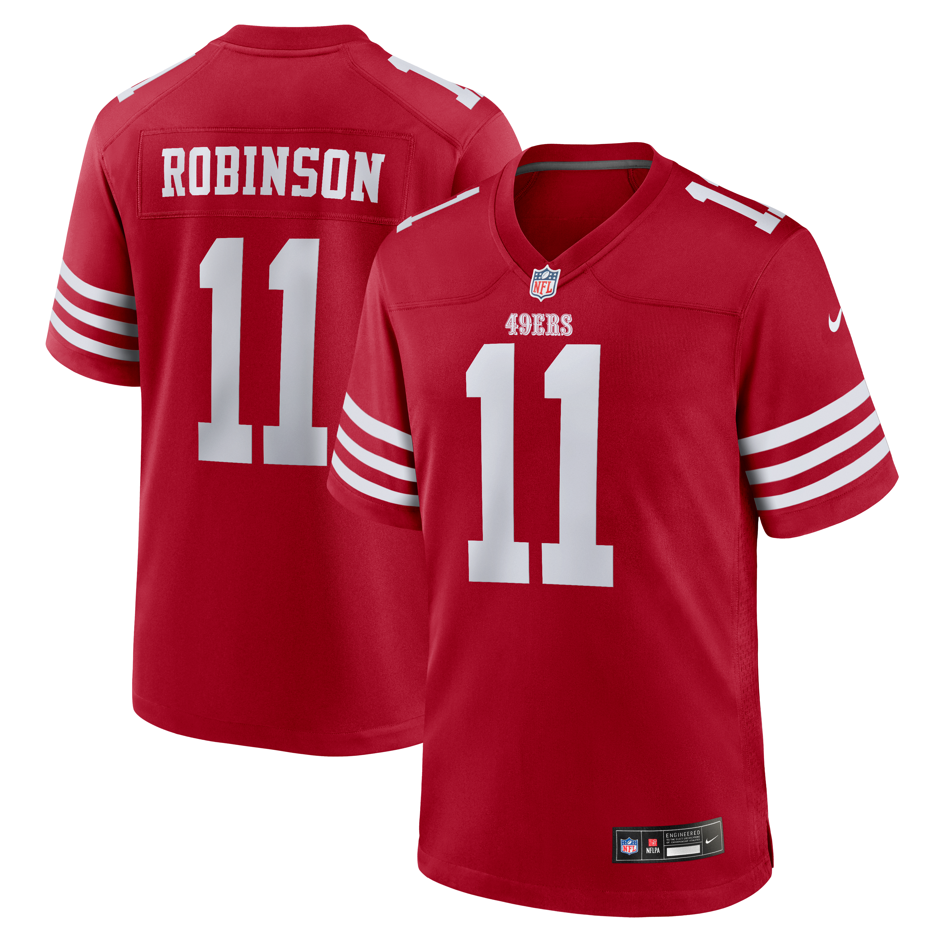 Maillot de match Nike Demarcus Robinson Scarlet des 49ers San Francisco pour homme