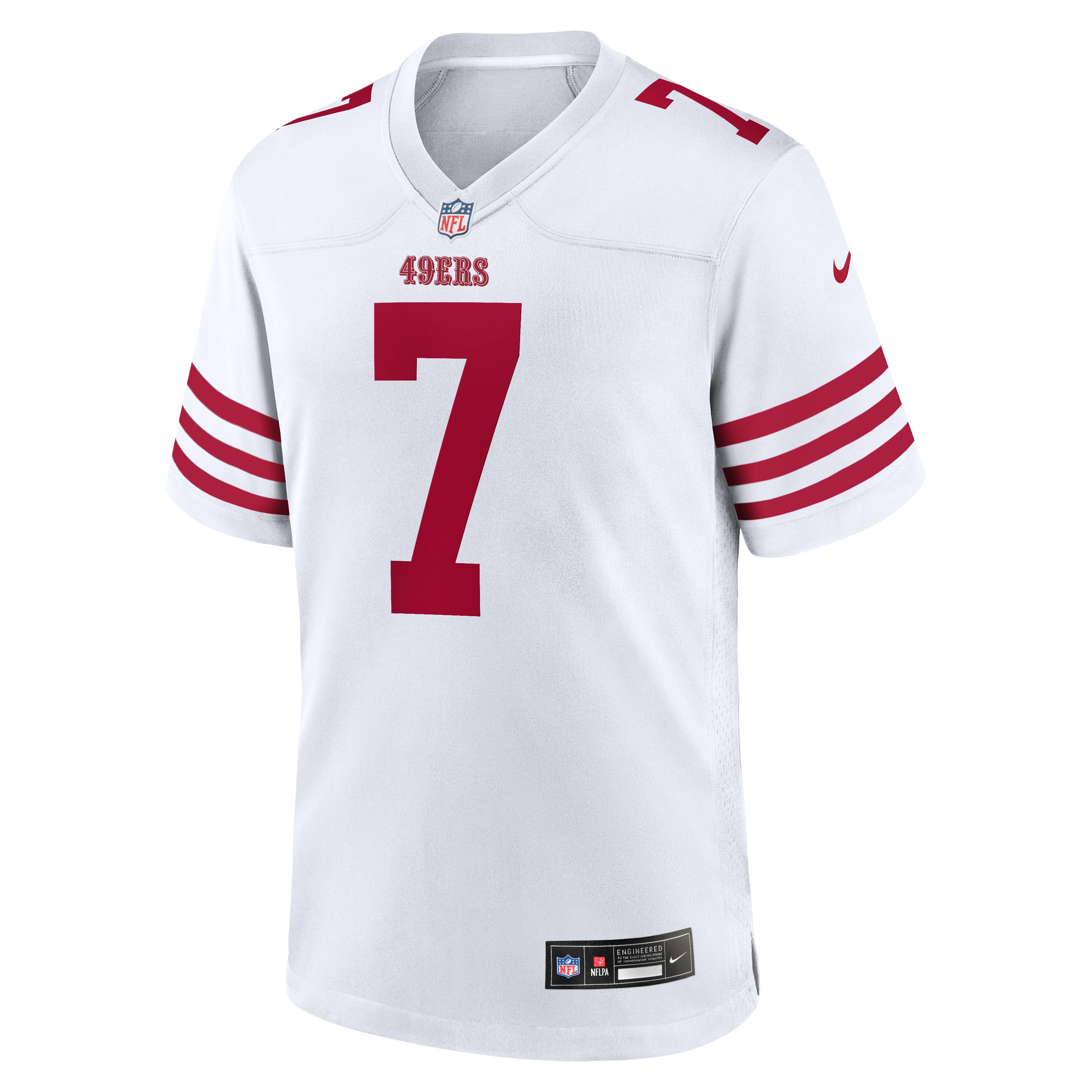 Maillot de match Nike De'Zhaun Stribling blanc des 49ers San Francisco pour homme
