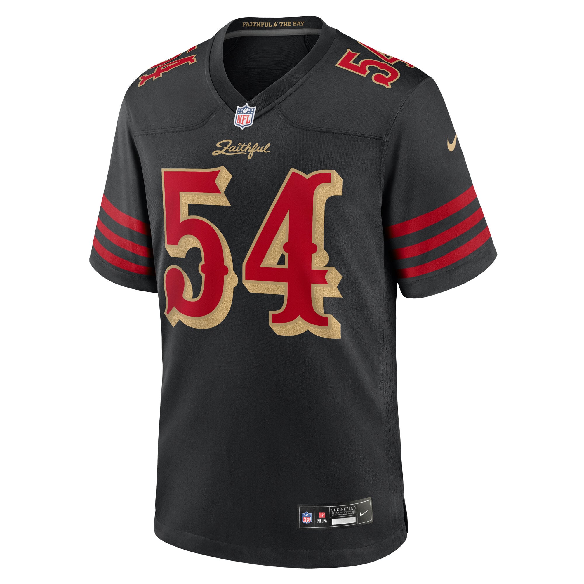 Men's Nike Fred Warner Black San Francisco 49ers Rivalries Collection Game Jersey
