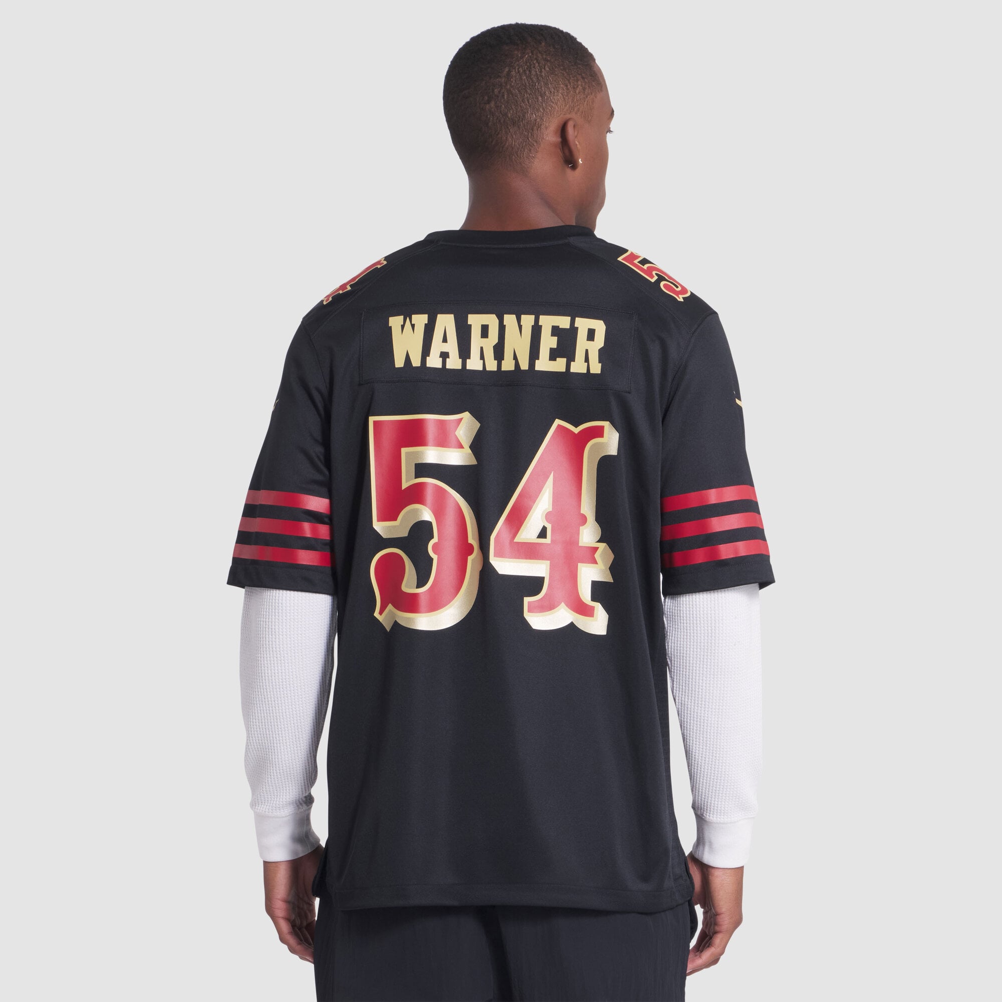 Men's Nike Fred Warner Black San Francisco 49ers Rivalries Collection Game Jersey