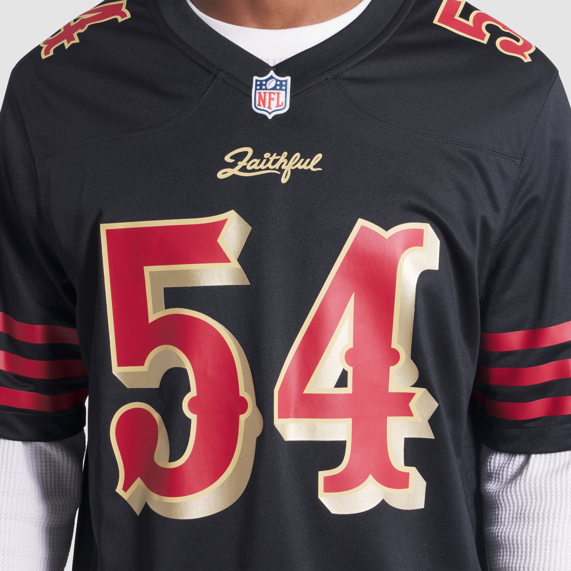 Men's Nike Fred Warner Black San Francisco 49ers Rivalries Collection Game Jersey