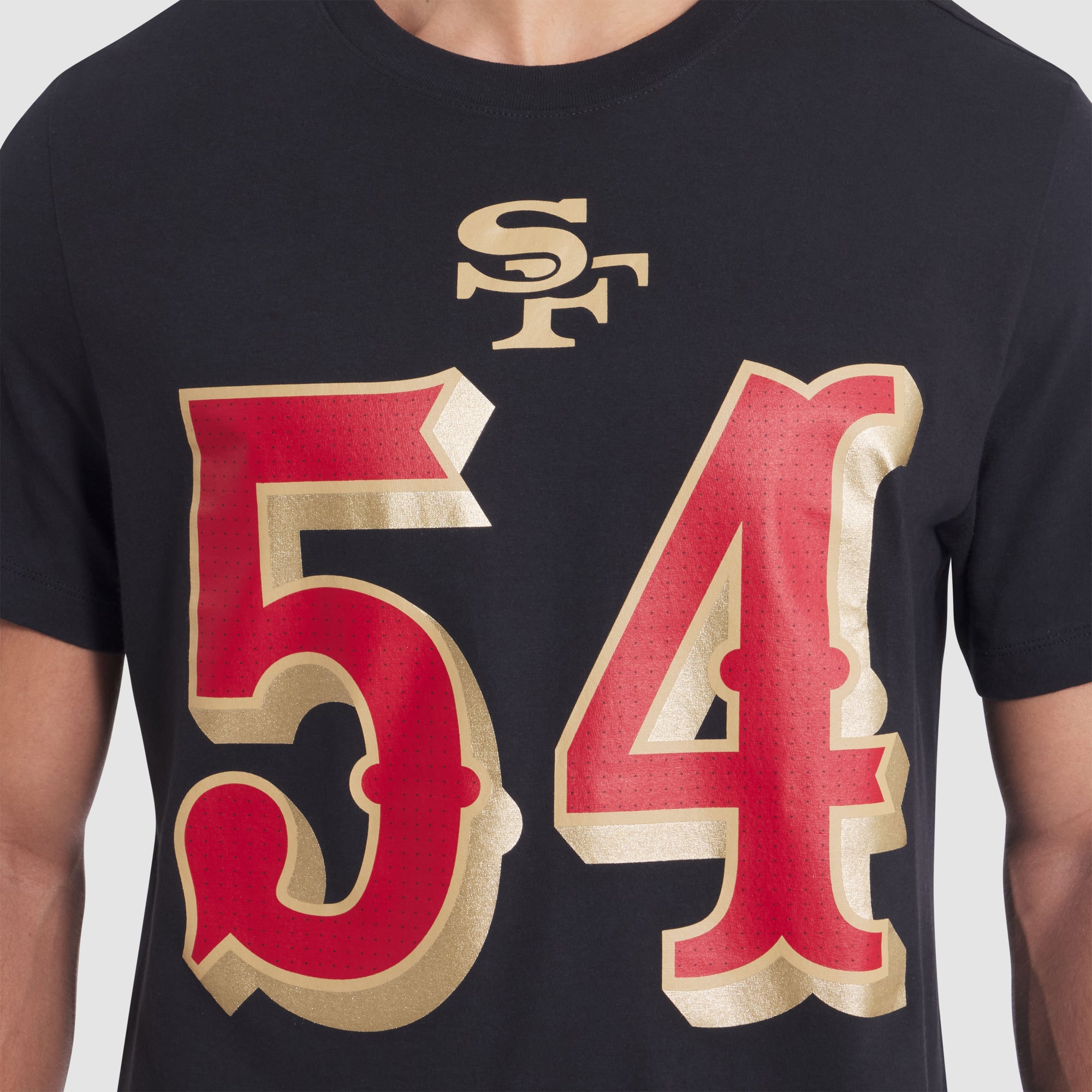 T-shirt Nike Fred Warner noir pour homme, collection San Francisco 49ers Rivalries, nom et numéro du joueur