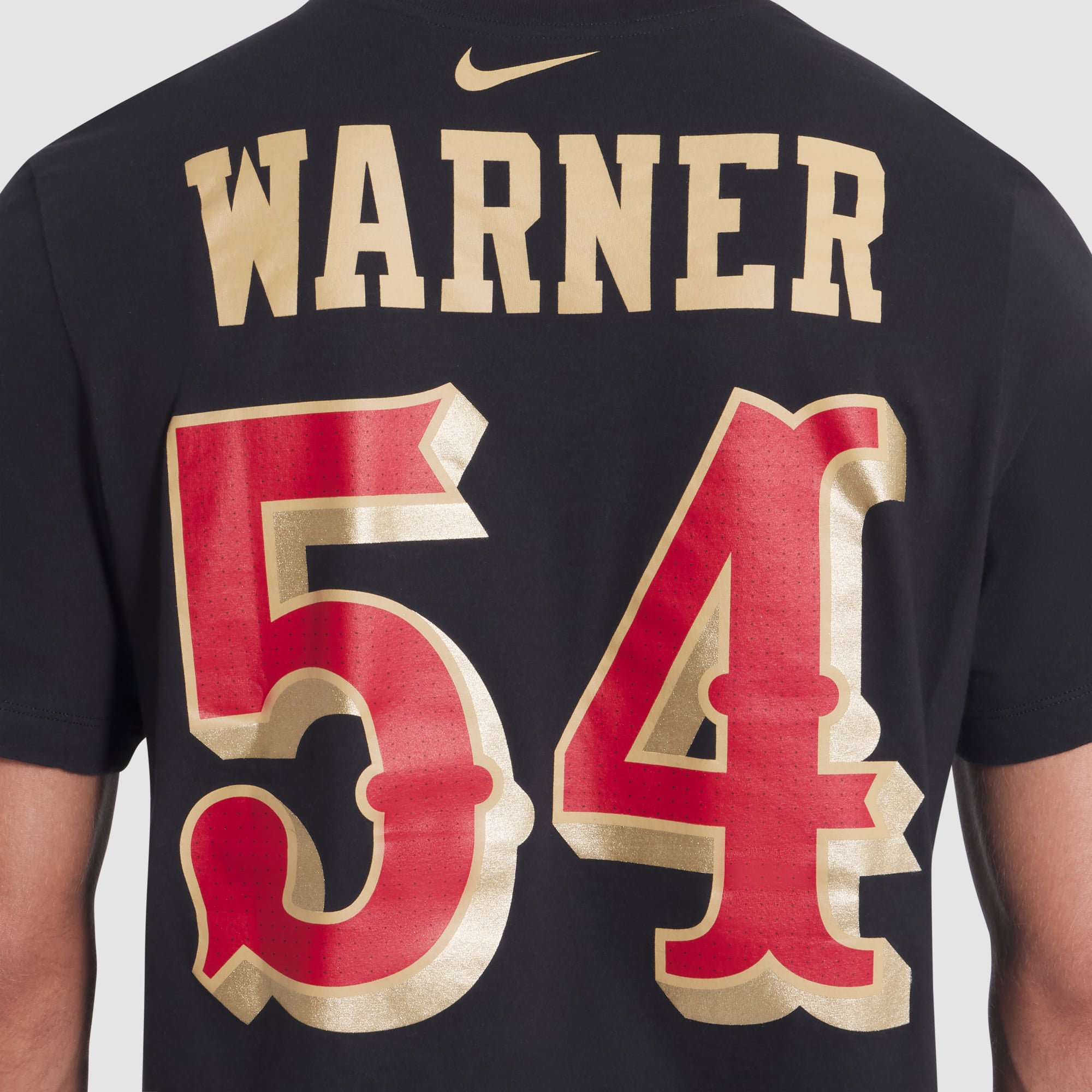 T-shirt Nike Fred Warner noir pour homme, collection San Francisco 49ers Rivalries, nom et numéro du joueur