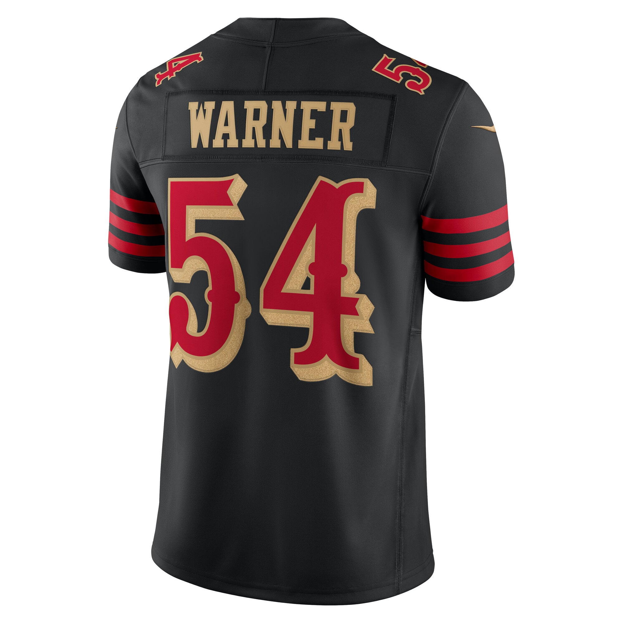 Maillot Nike Fred Warner noir pour homme, collection Rivalries des 49ers de San Francisco, édition limitée cousue