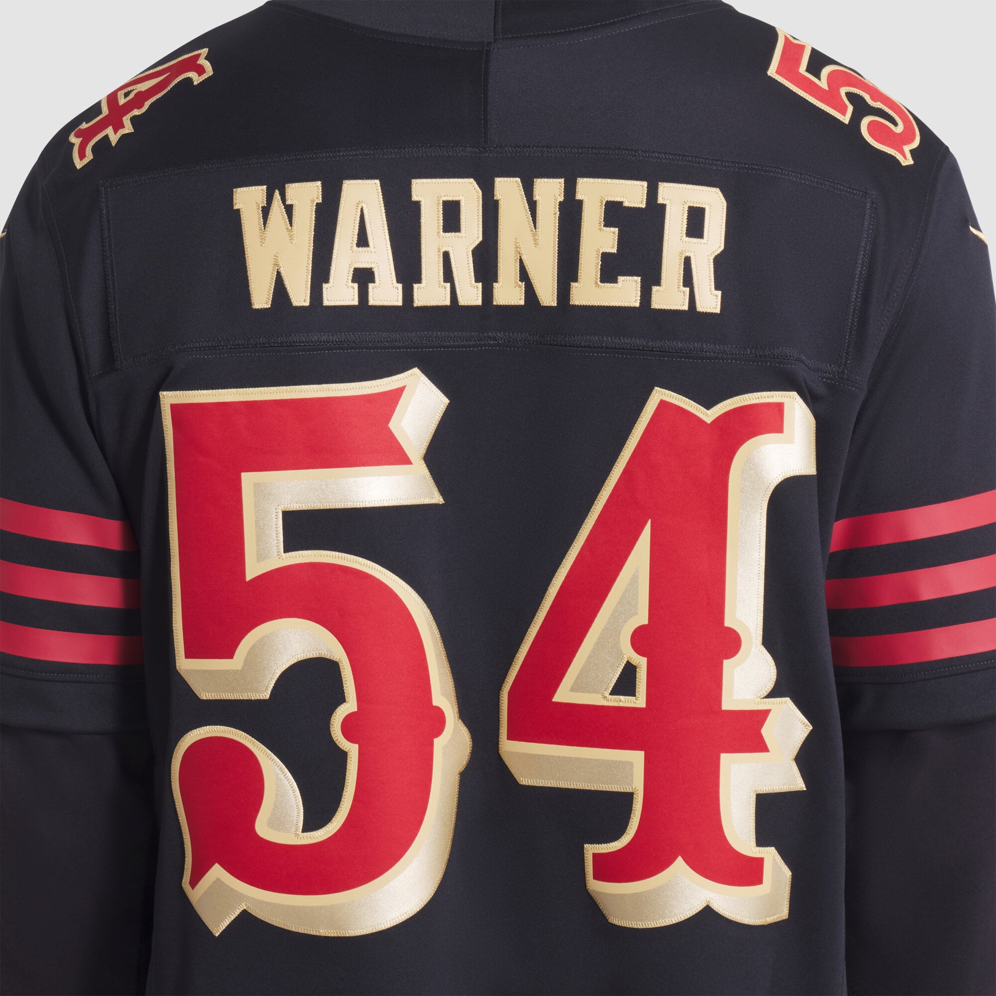 Maillot Nike Fred Warner noir pour homme, collection Rivalries des 49ers de San Francisco, édition limitée cousue