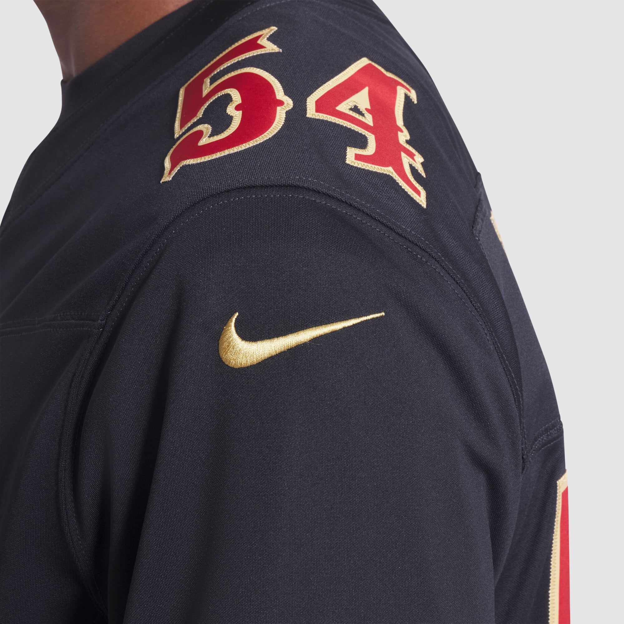 Maillot Nike Fred Warner noir pour homme, collection Rivalries des 49ers de San Francisco, édition limitée cousue