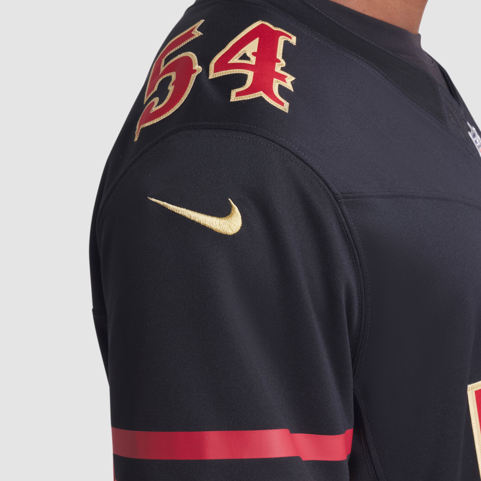 Maillot Nike Fred Warner noir pour homme, collection Rivalries des 49ers de San Francisco, édition limitée cousue