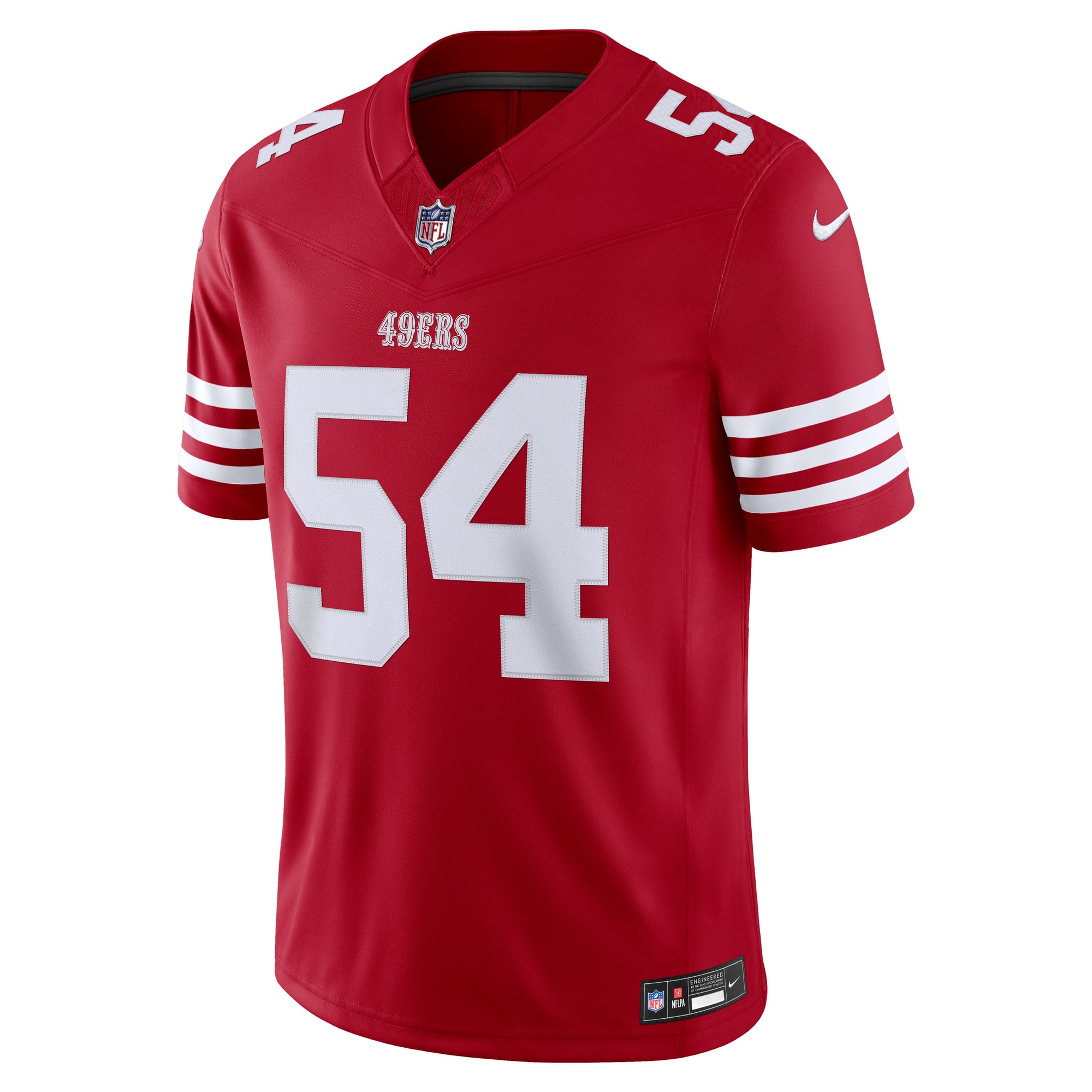 Men's Nike Fred Warner Scarlet San Francisco 49ers Team Vapor F.U.S.E. Stitched Limited Jersey