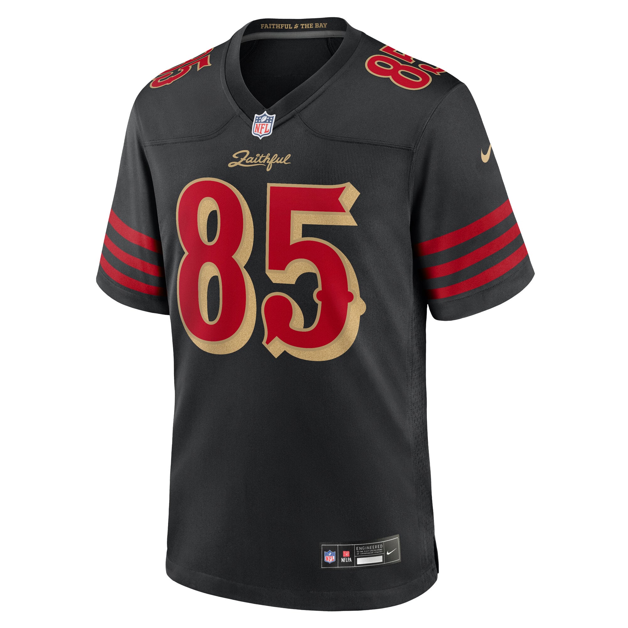 Maillot de match Nike George Kittle noir la collection Rivalries des 49ers San Francisco pour homme