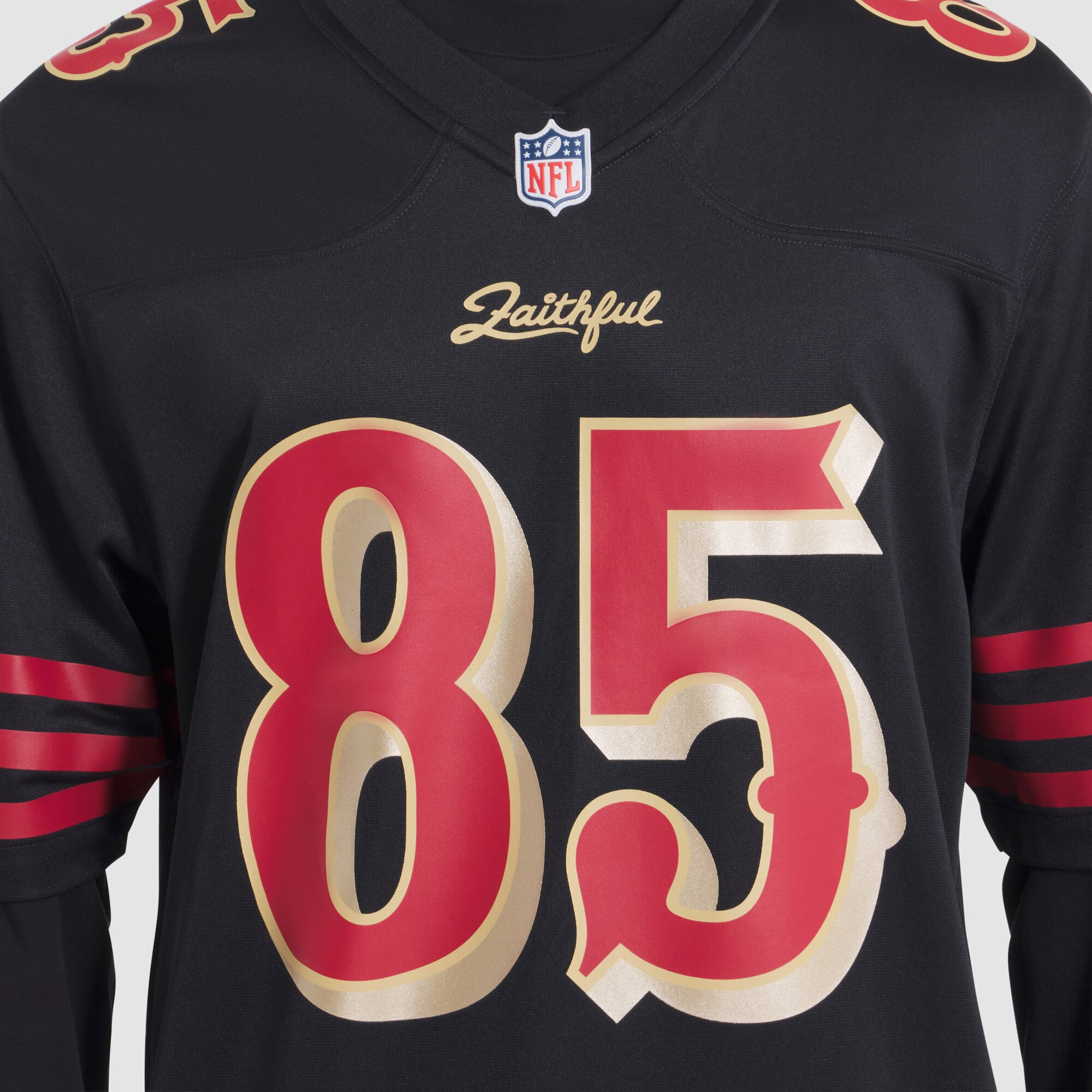 Maillot de match Nike George Kittle noir la collection Rivalries des 49ers San Francisco pour homme