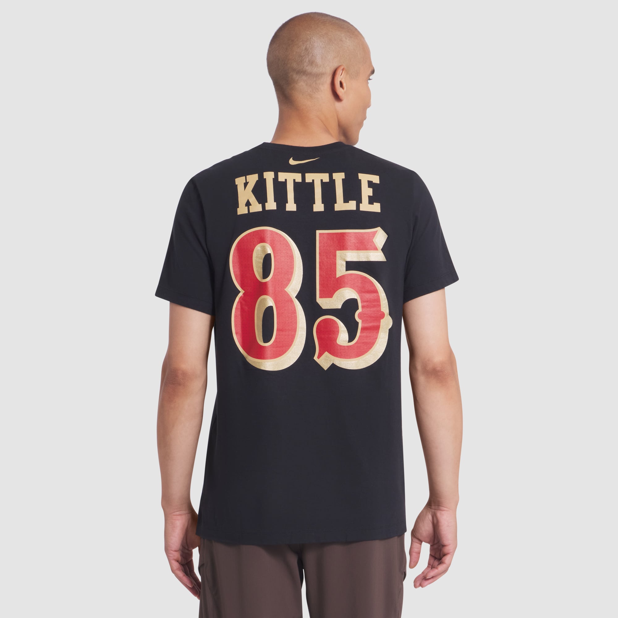 Men's Nike George Kittle Black San Francisco 49ers Rivalries Collection Player Name & Number T-Shirt