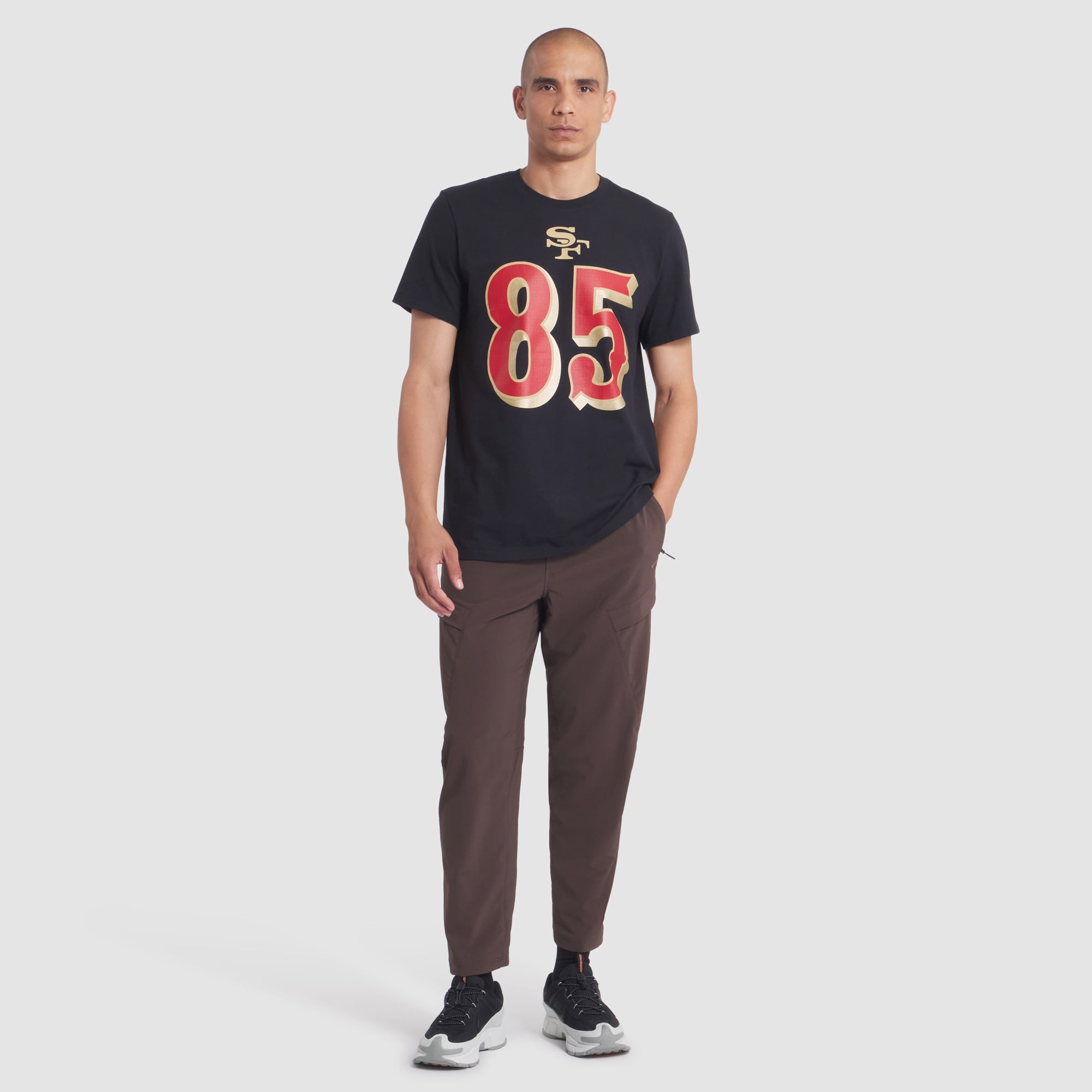 Men's Nike George Kittle Black San Francisco 49ers Rivalries Collection Player Name & Number T-Shirt