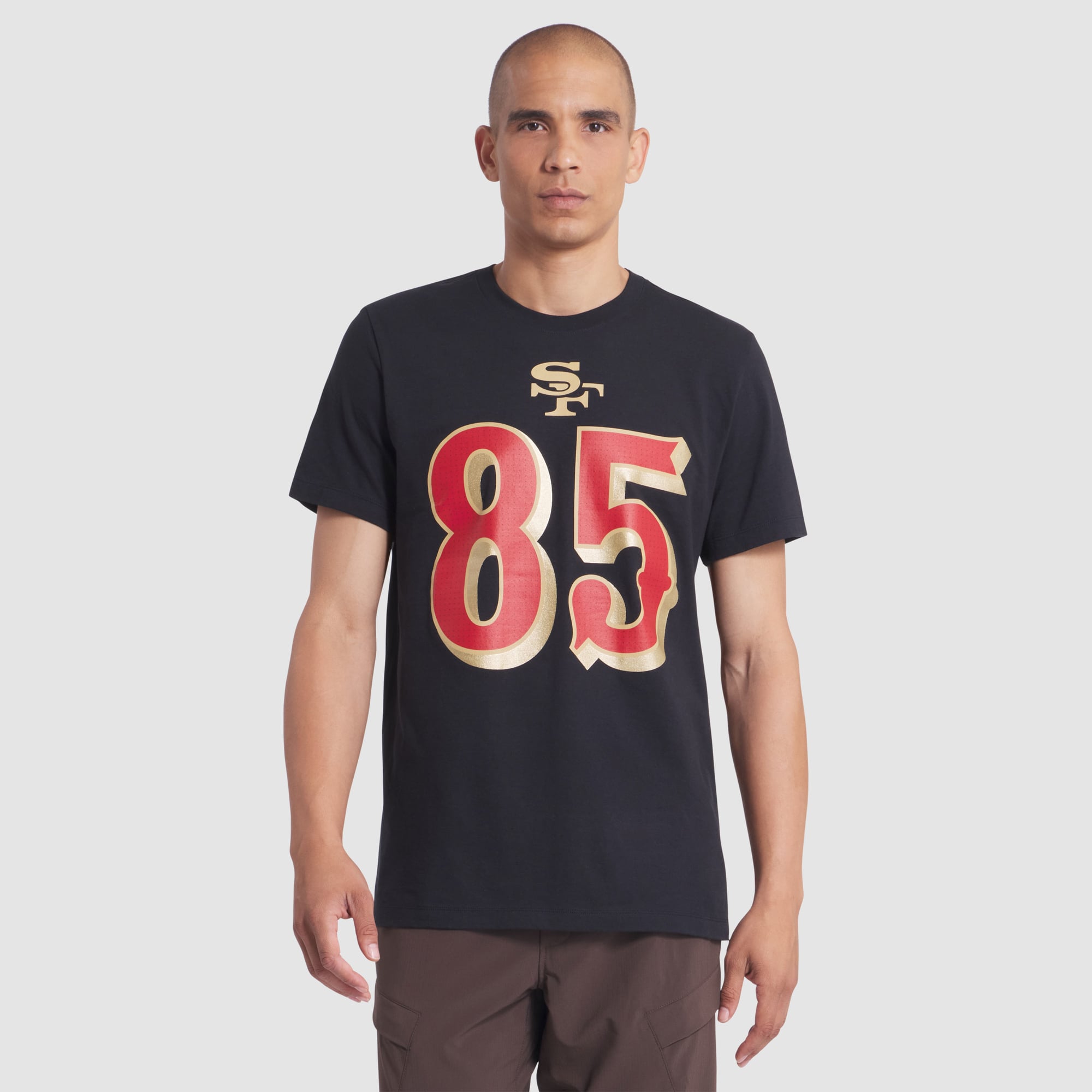 Men's Nike George Kittle Black San Francisco 49ers Rivalries Collection Player Name & Number T-Shirt