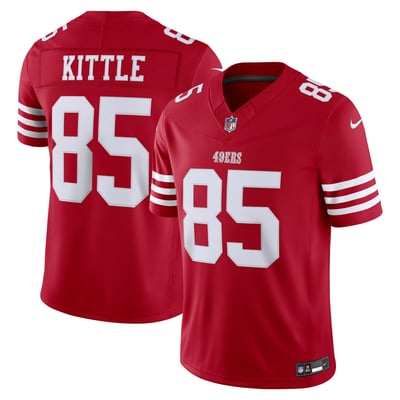 Maillot Nike Vapor F.U.S.E. Stitched Limited de George Kittle (49ers de San Francisco) - Écarlate