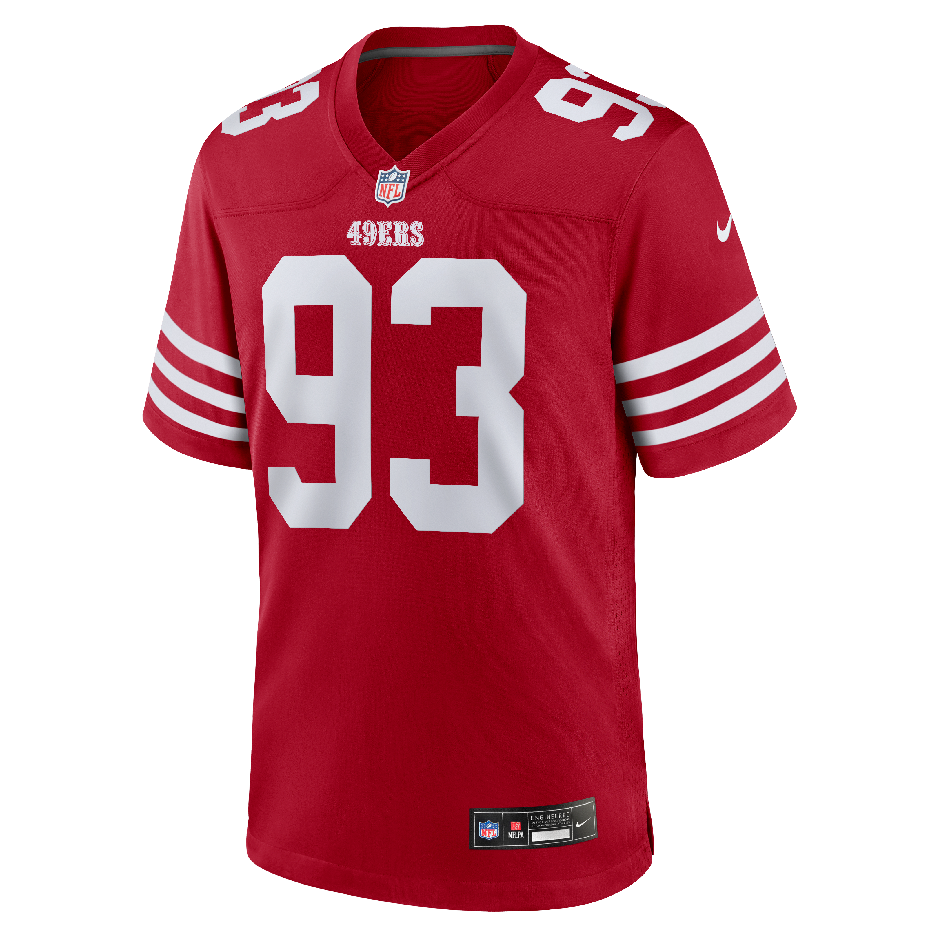 Men's Nike Gracen Halton Scarlet San Francisco 49ers Team Game Jersey