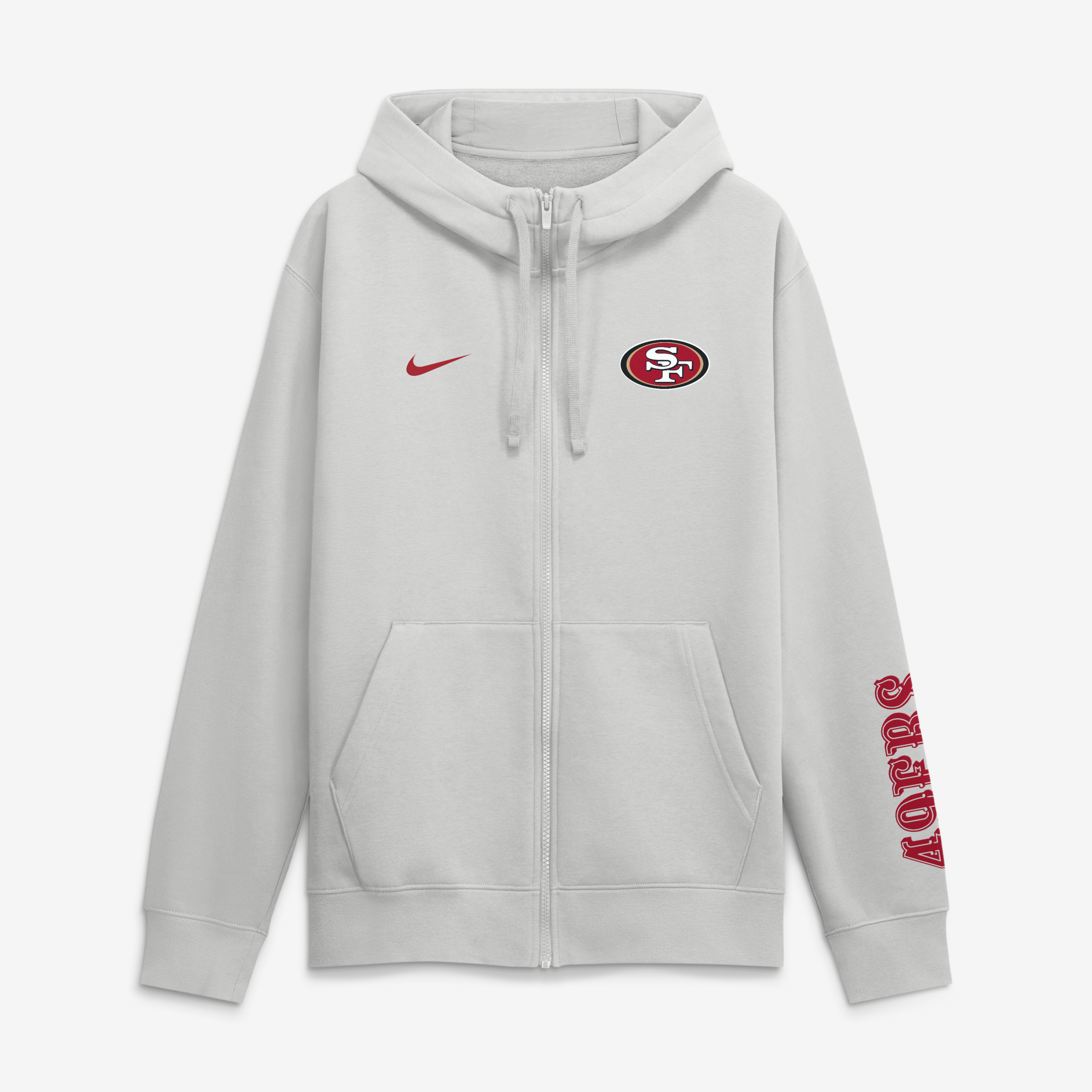 Men's Nike Gray San Francisco 49ers Cool Down Club Full-Zip Hoodie