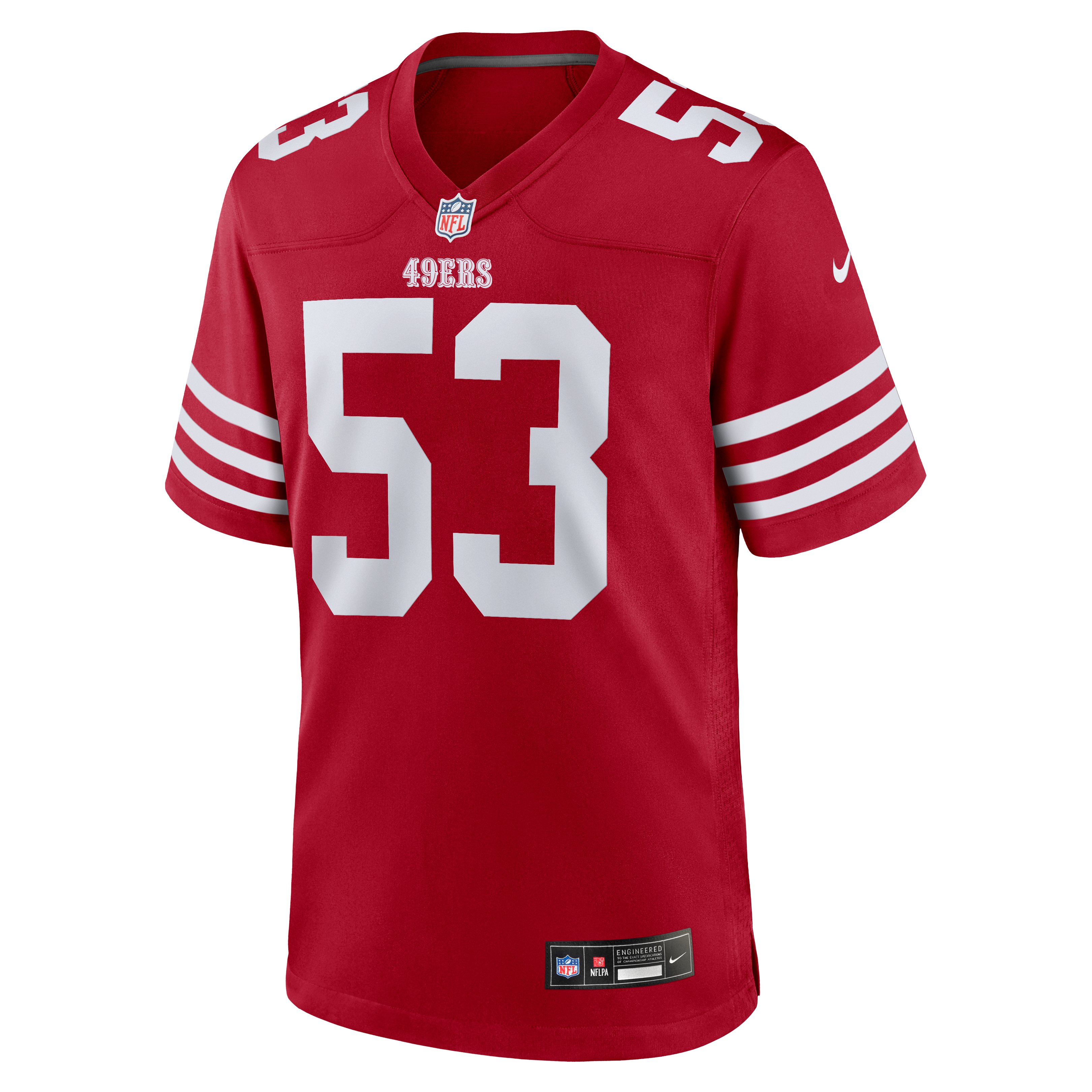 Maillot de match Nike Jaden Dugger rouge écarlate des 49ers San Francisco pour homme