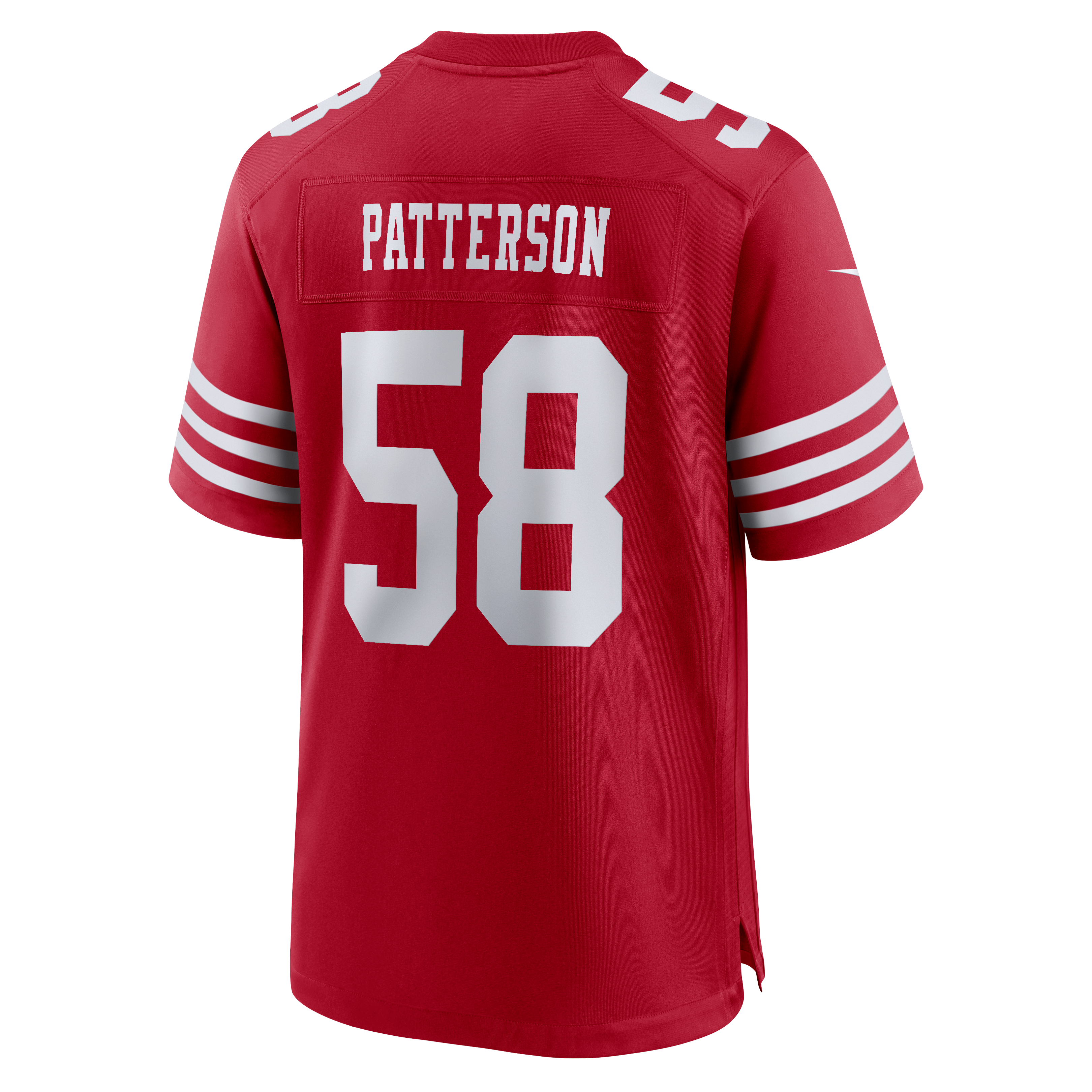 Maillot de match Nike Jarrett Patterson Scarlet des 49ers San Francisco pour homme