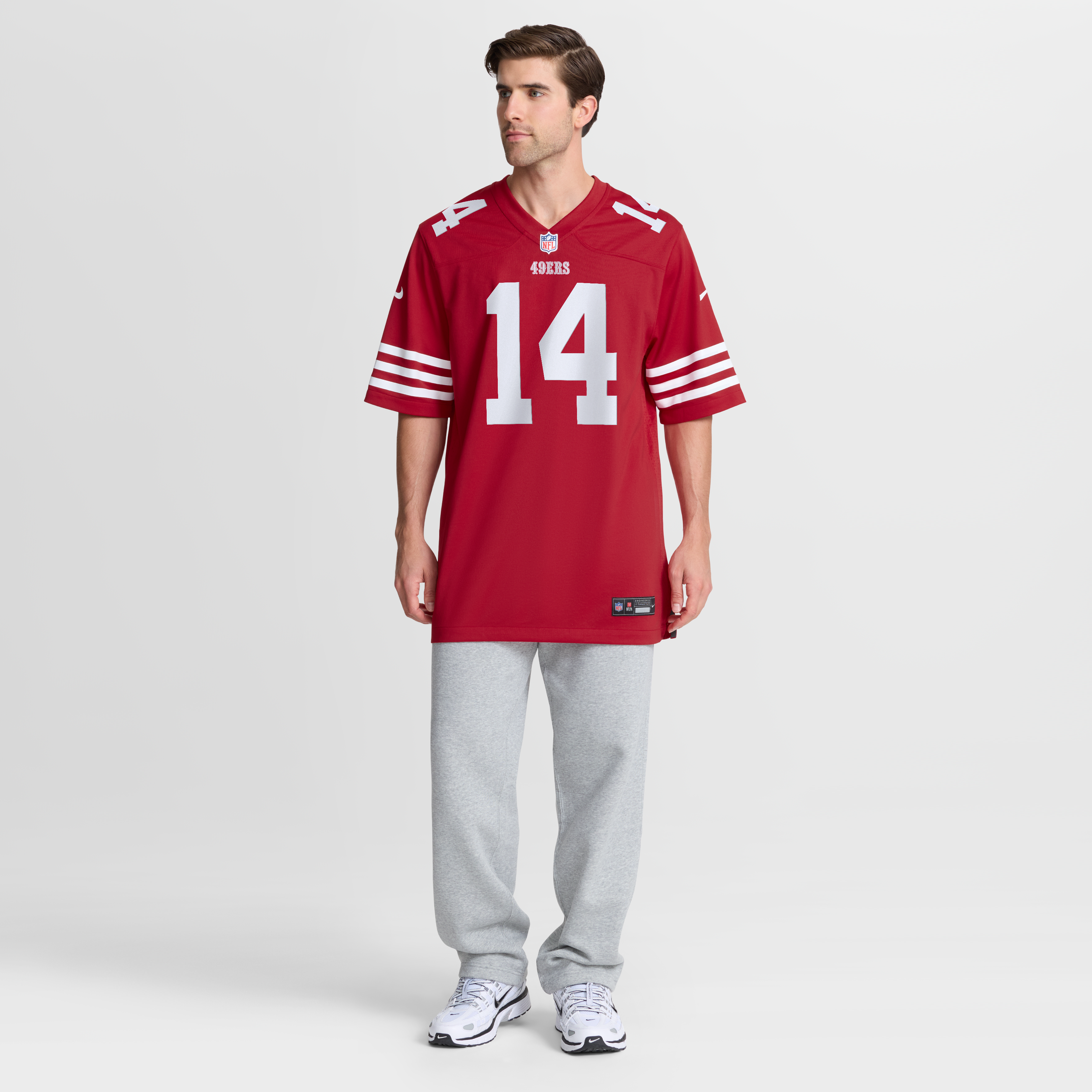 Maillot de match Nike Kurtis Rourke Scarlet des 49ers San Francisco pour homme